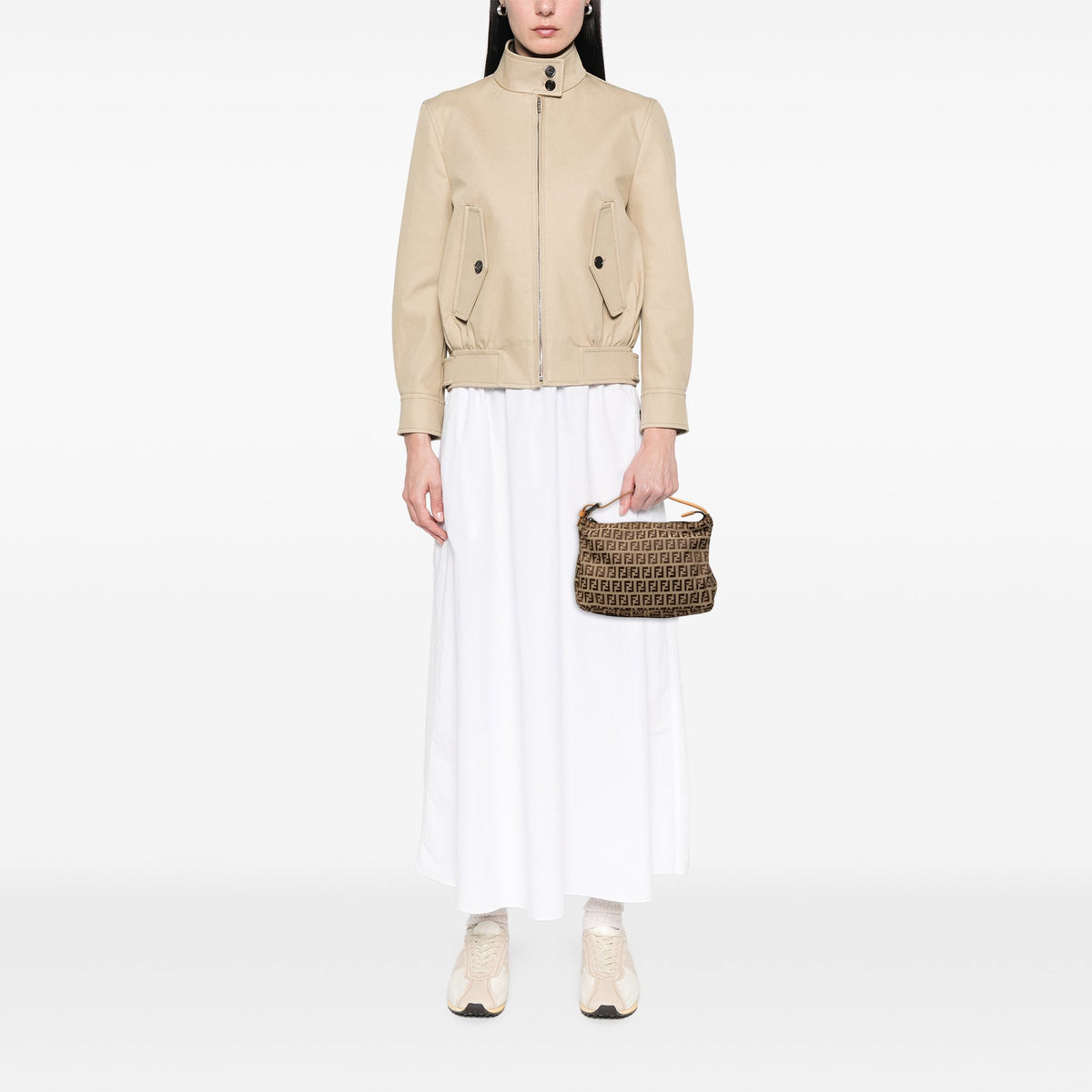 Fendi Zucchino Canvas Handbag