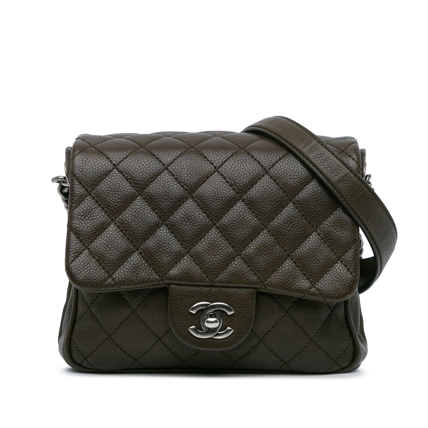 Chanel CC Quilted Caviar Crossbody