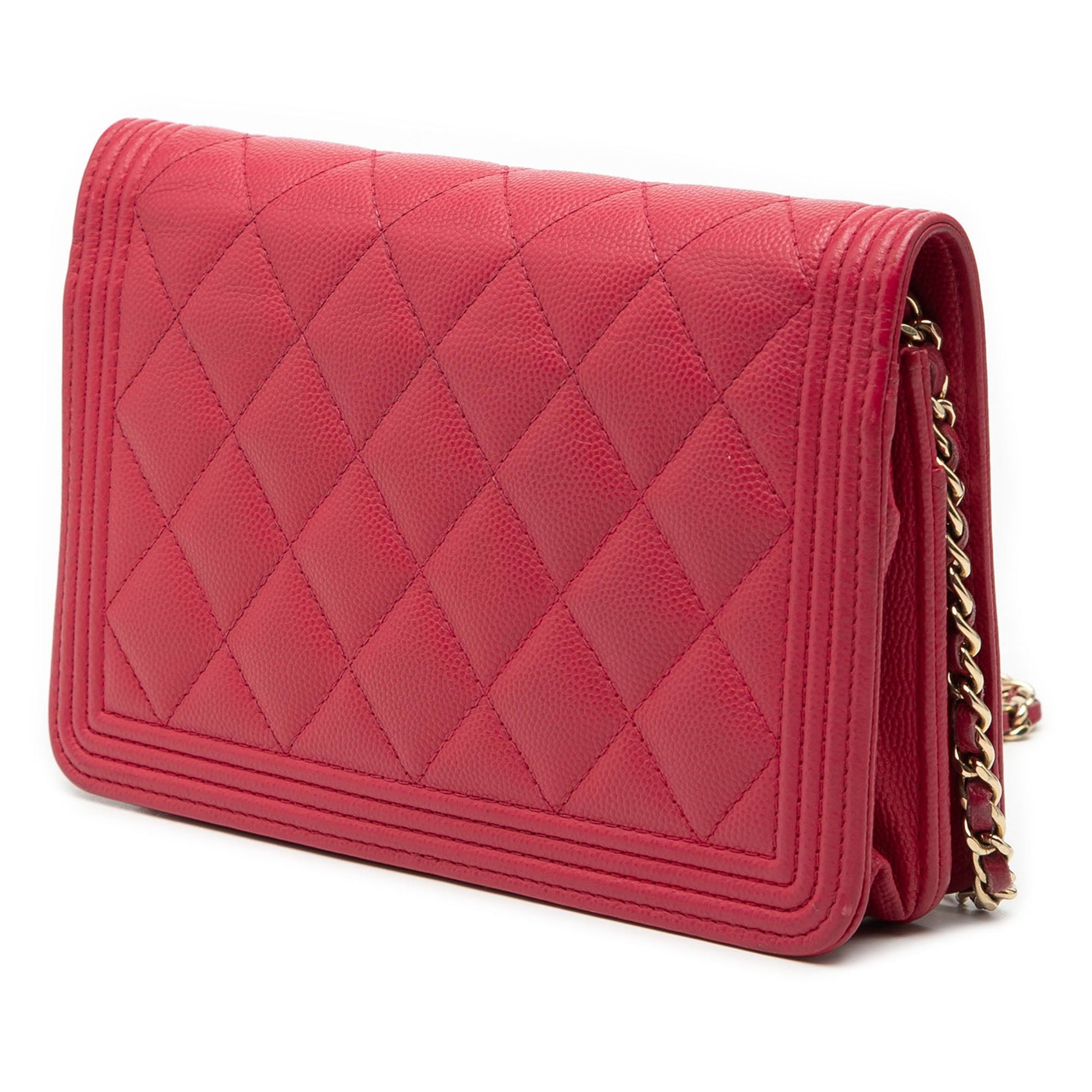 Chanel Quilted Caviar Boy Wallet on Chain