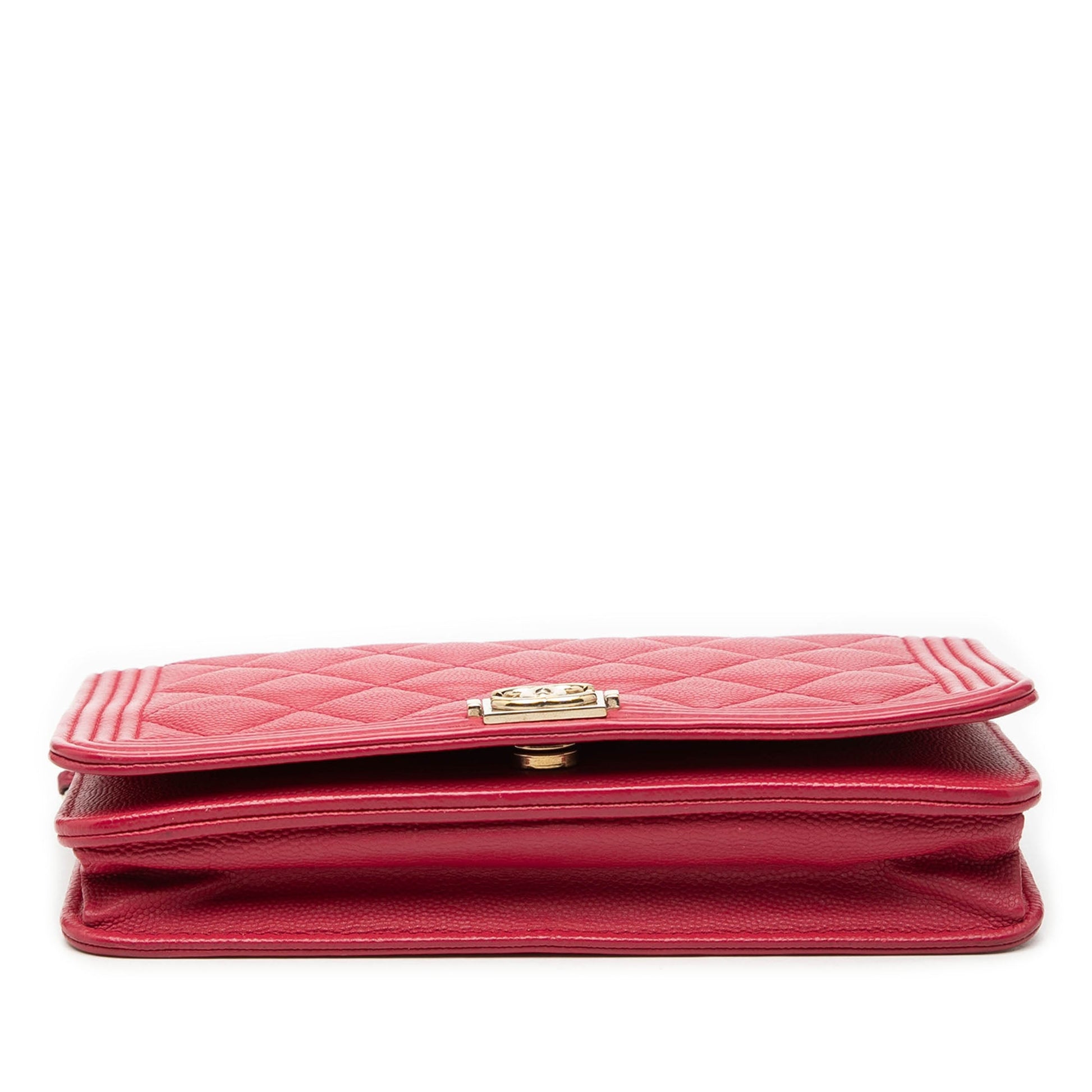 Chanel Quilted Caviar Boy Wallet on Chain