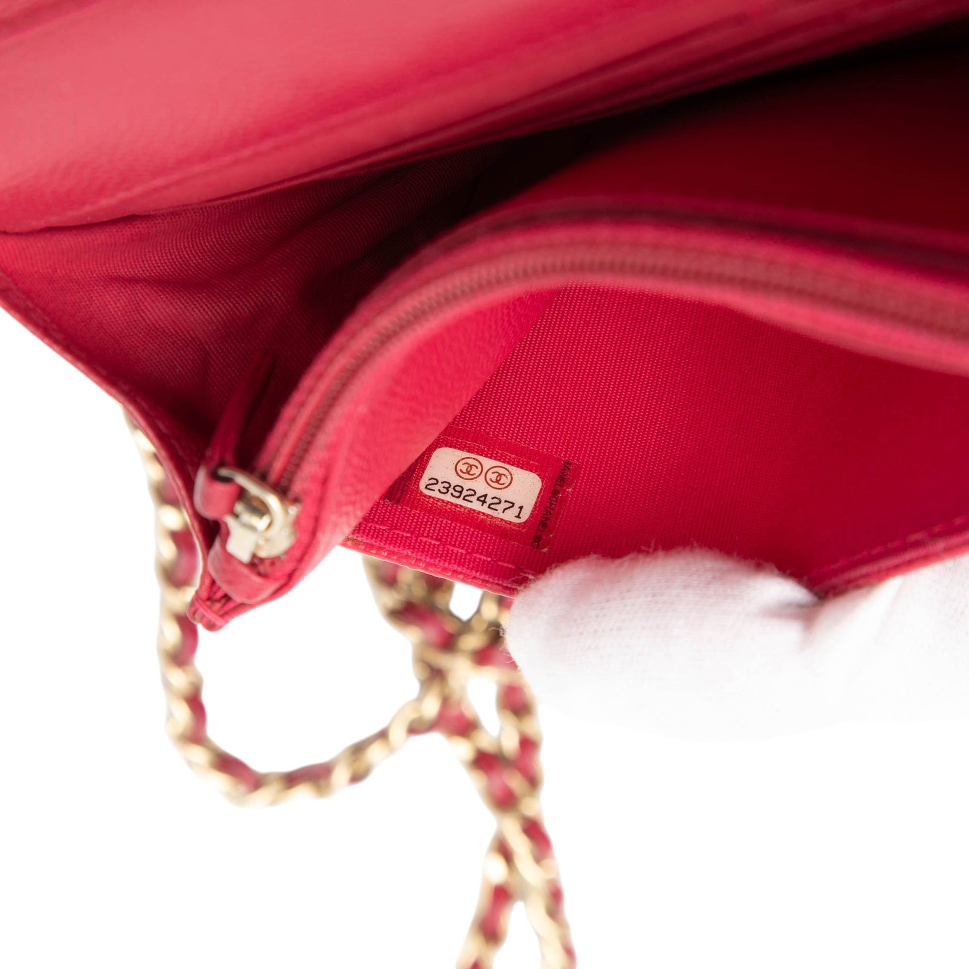 Chanel Quilted Caviar Boy Wallet on Chain