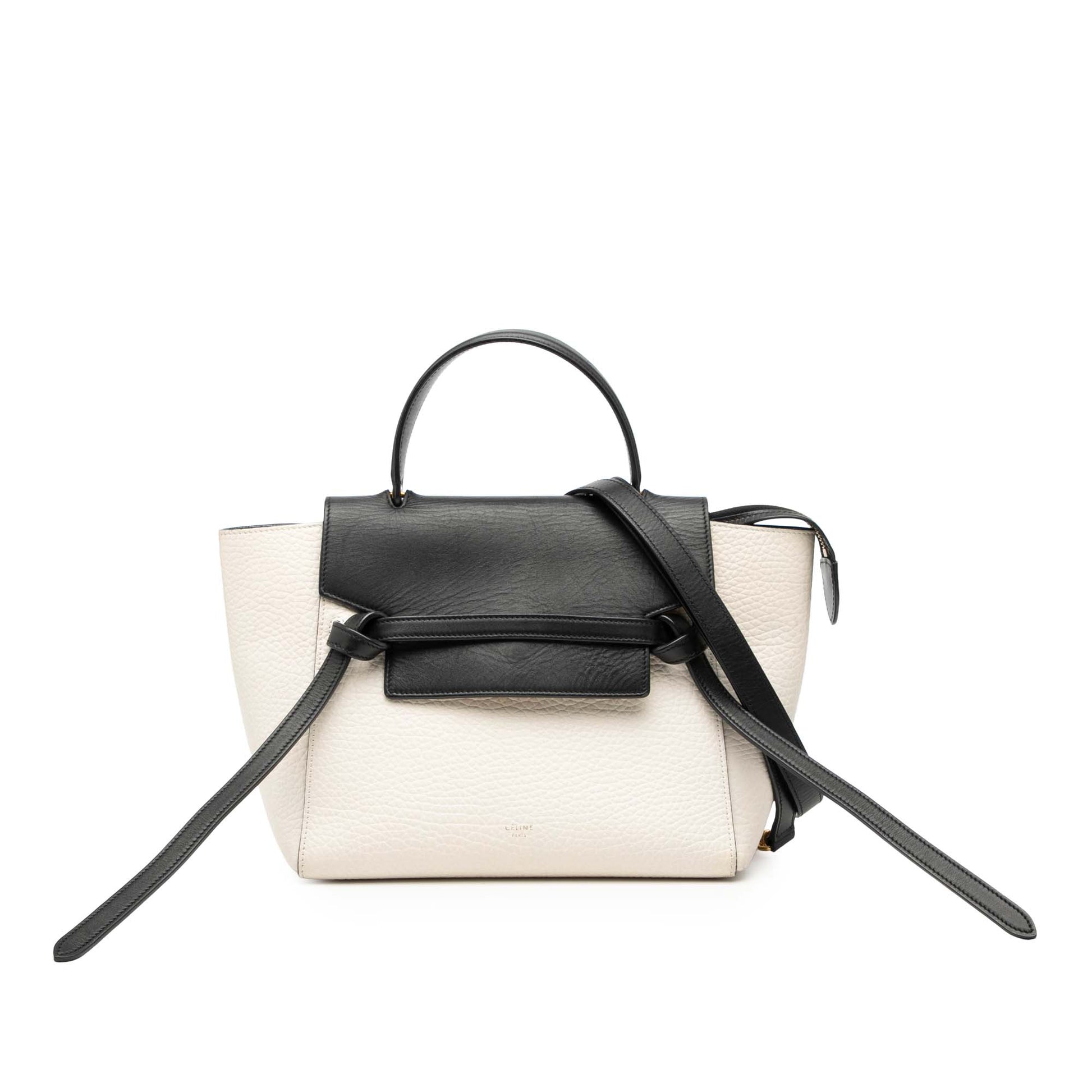 Celine Micro Bicolor Leather Belt Satchel