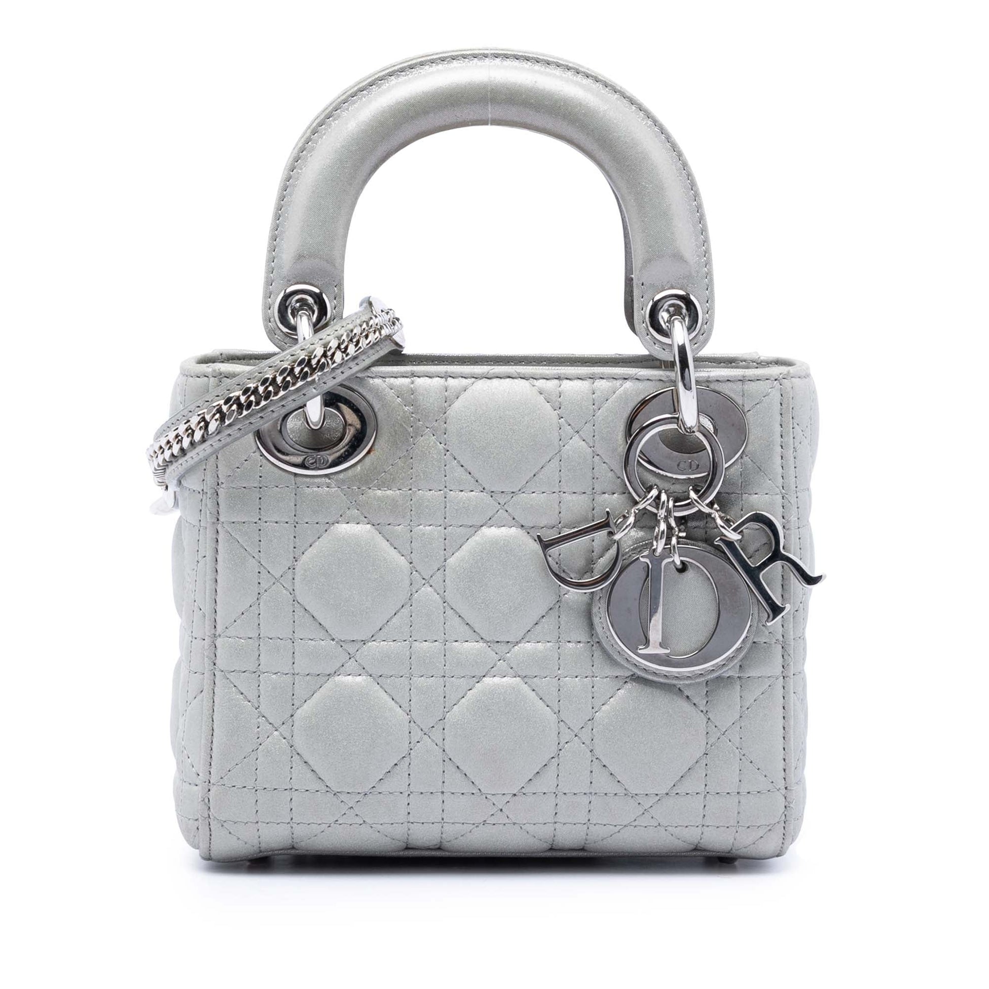 Dior Mini Iridescent Lambskin Cannage Lady Dior