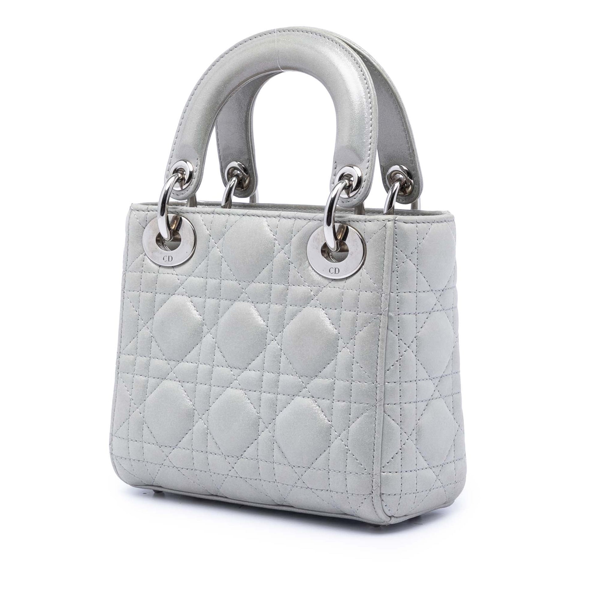 Dior Mini Iridescent Lambskin Cannage Lady Dior