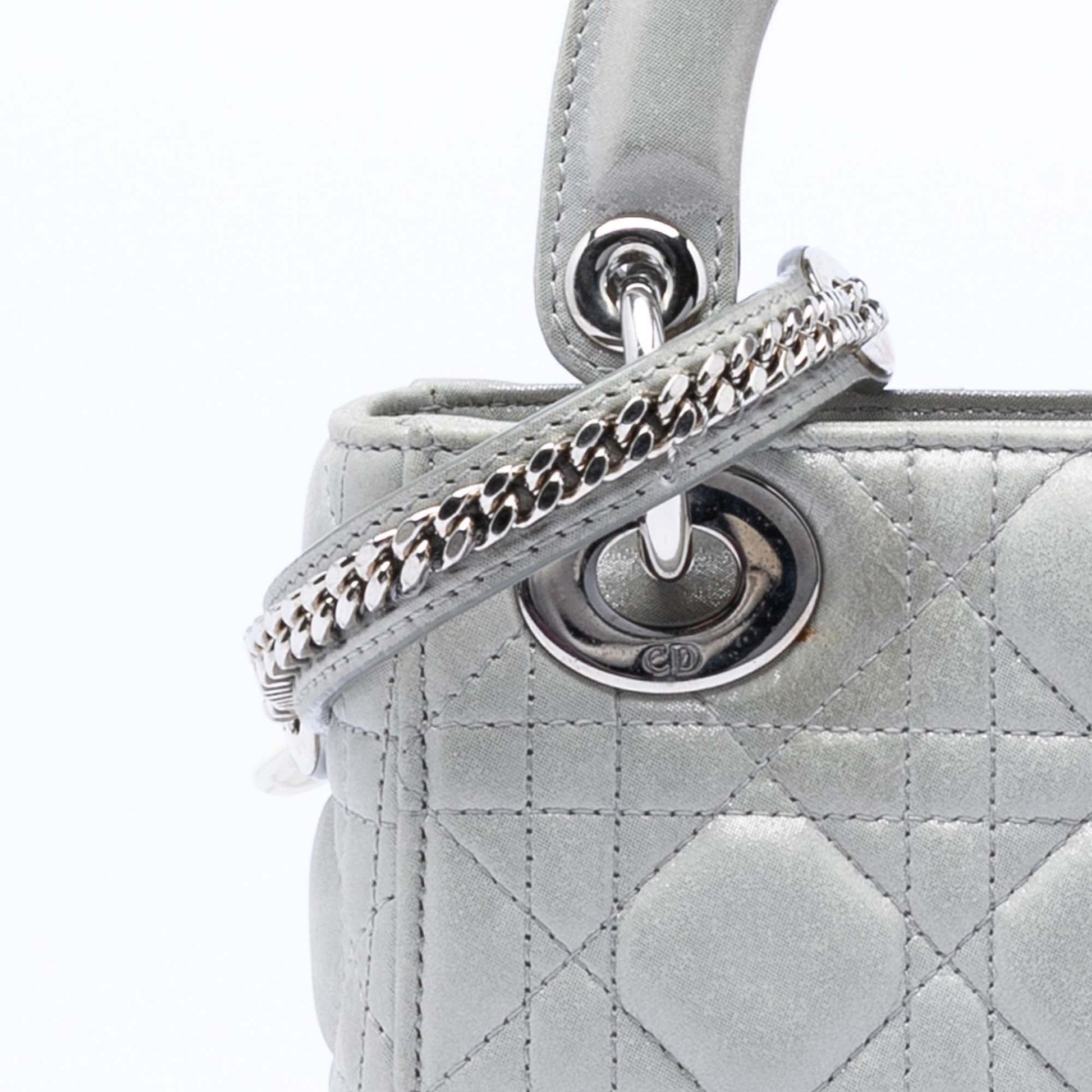 Dior Mini Iridescent Lambskin Cannage Lady Dior
