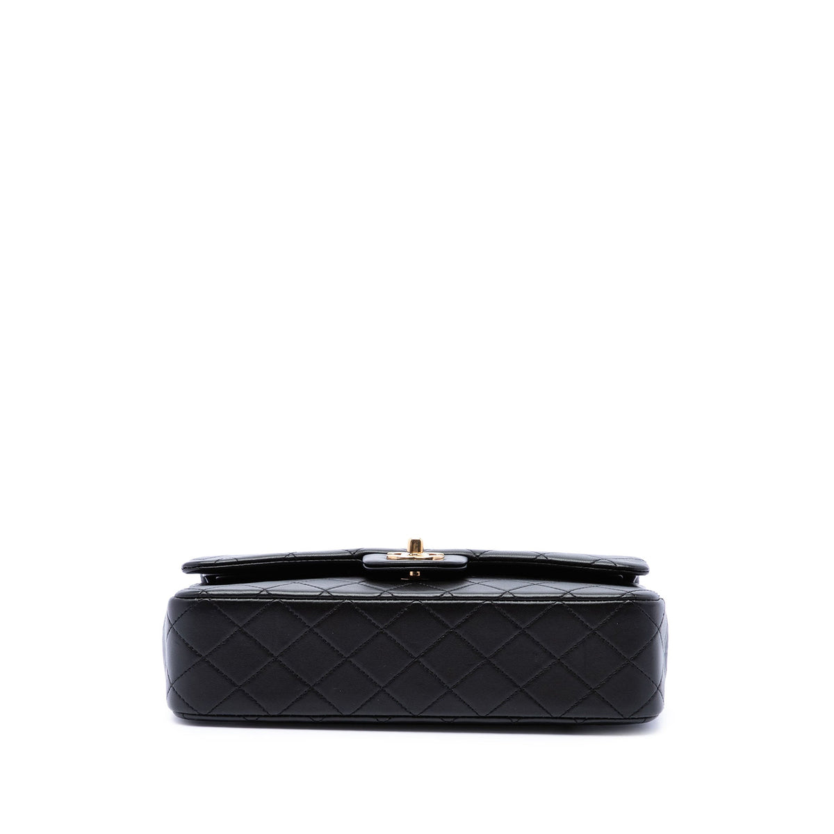 Chanel Medium Classic Lambskin Double Flap — Black