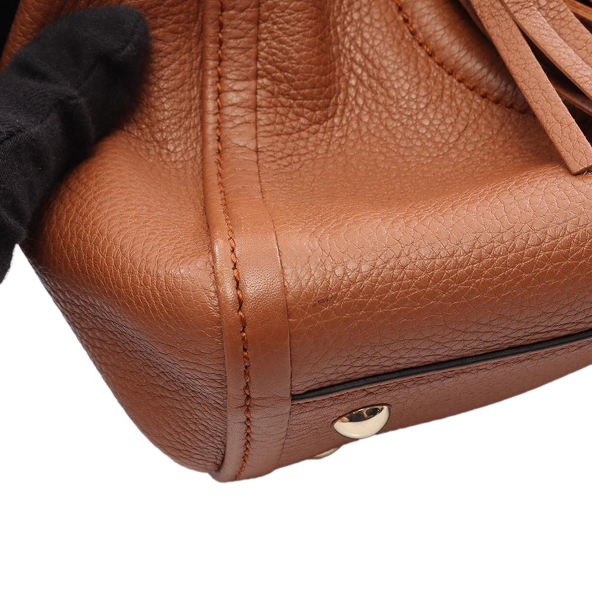 Gucci Small Calfskin Soho Satchel — Brown