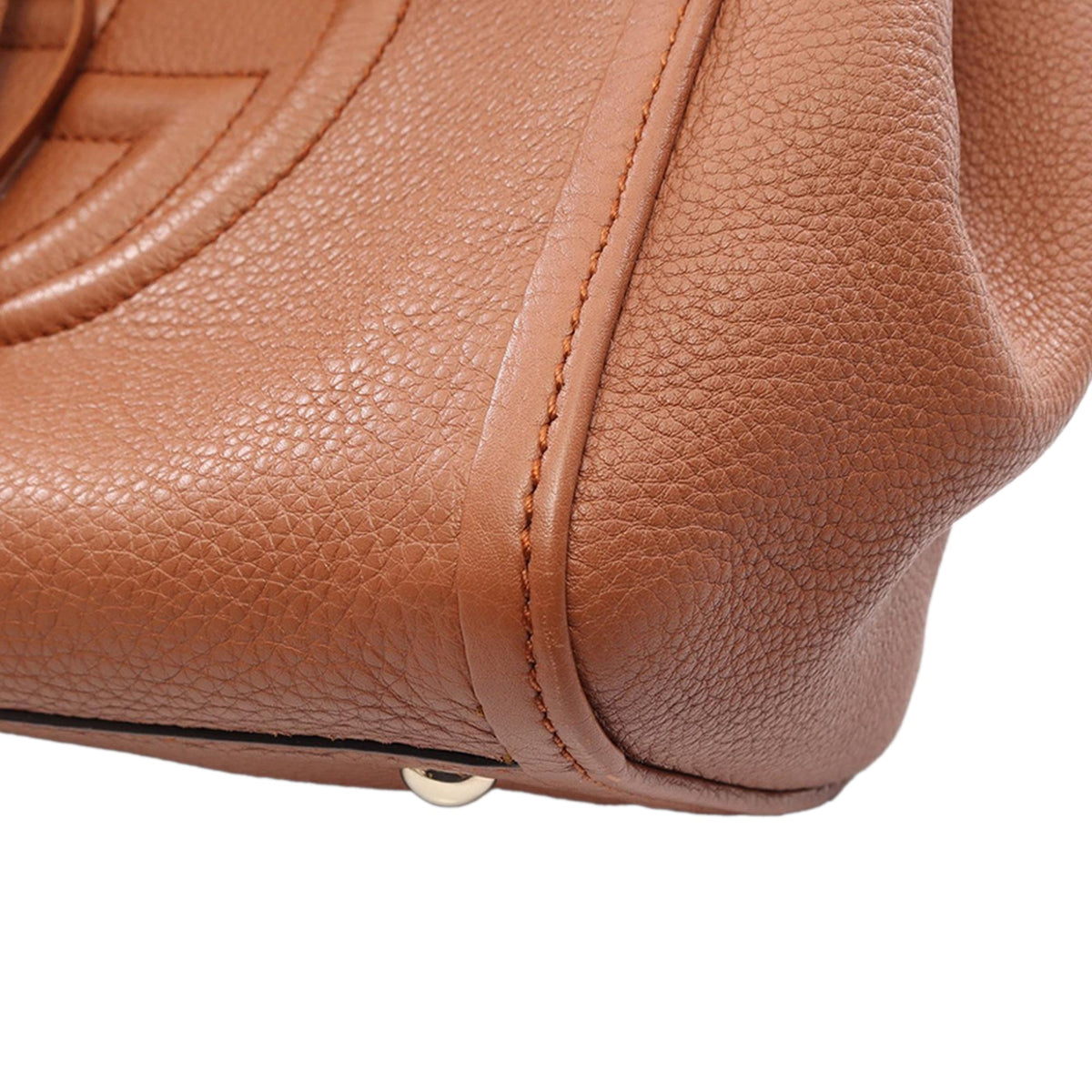 Gucci Small Calfskin Soho Satchel — Brown