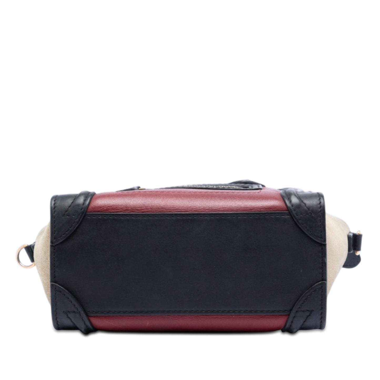 Nano Tricolor Calfskin and Suede Luggage Tote