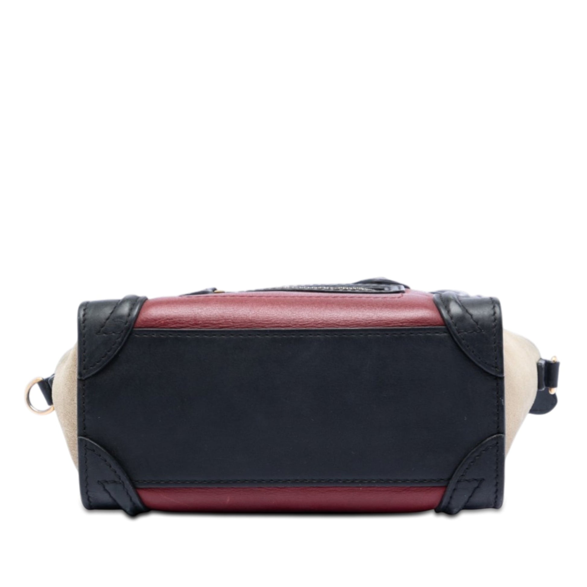 Nano Tricolor Calfskin and Suede Luggage Tote