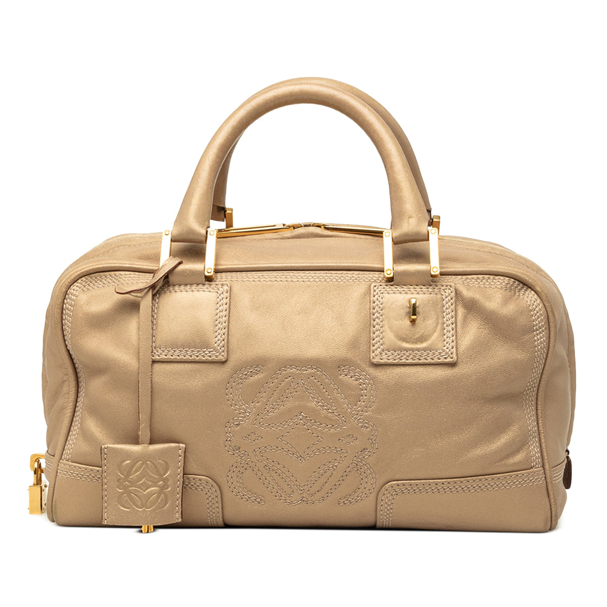 LOEWE Metallic Leather Amazona 28 — Gold