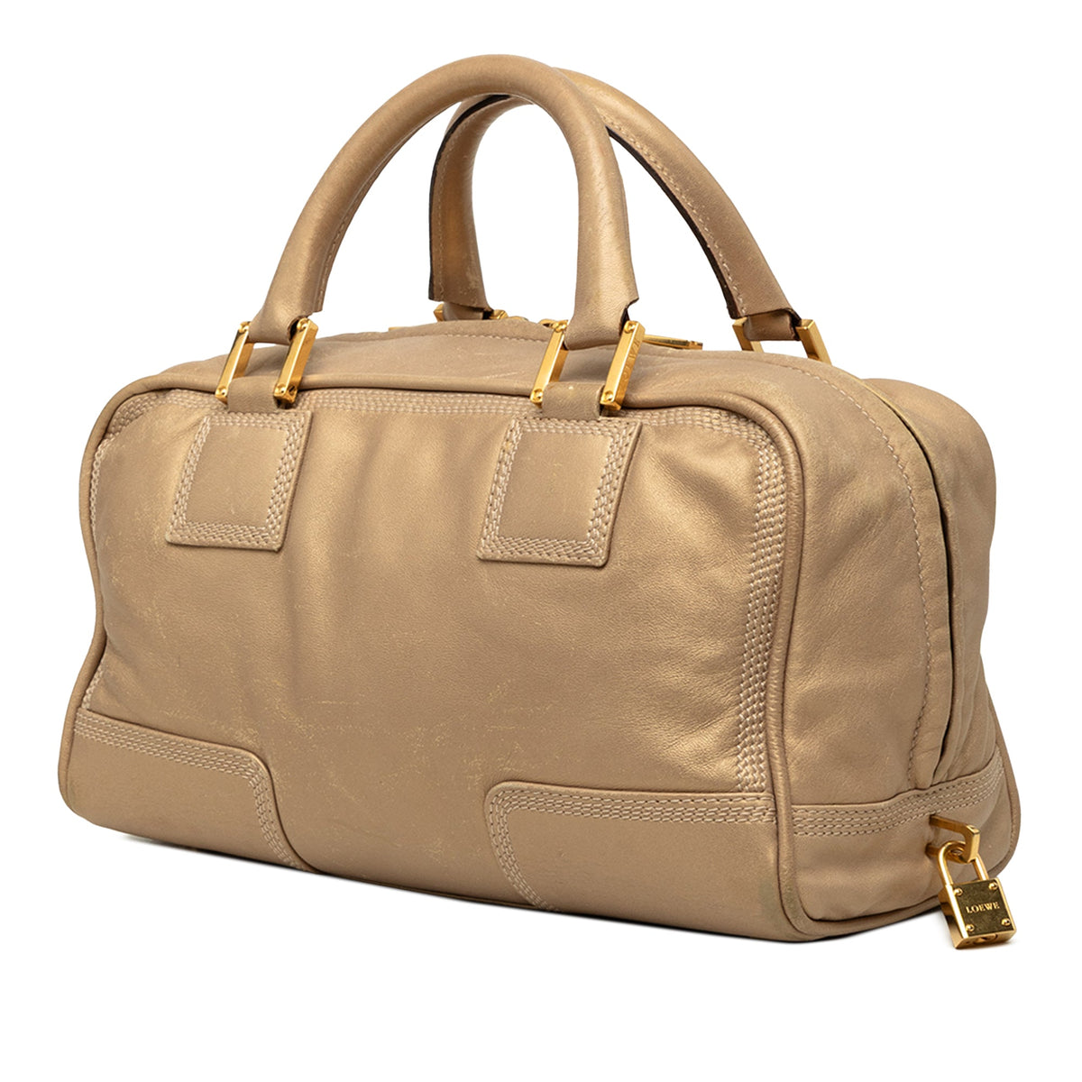 LOEWE Metallic Leather Amazona 28 — Gold