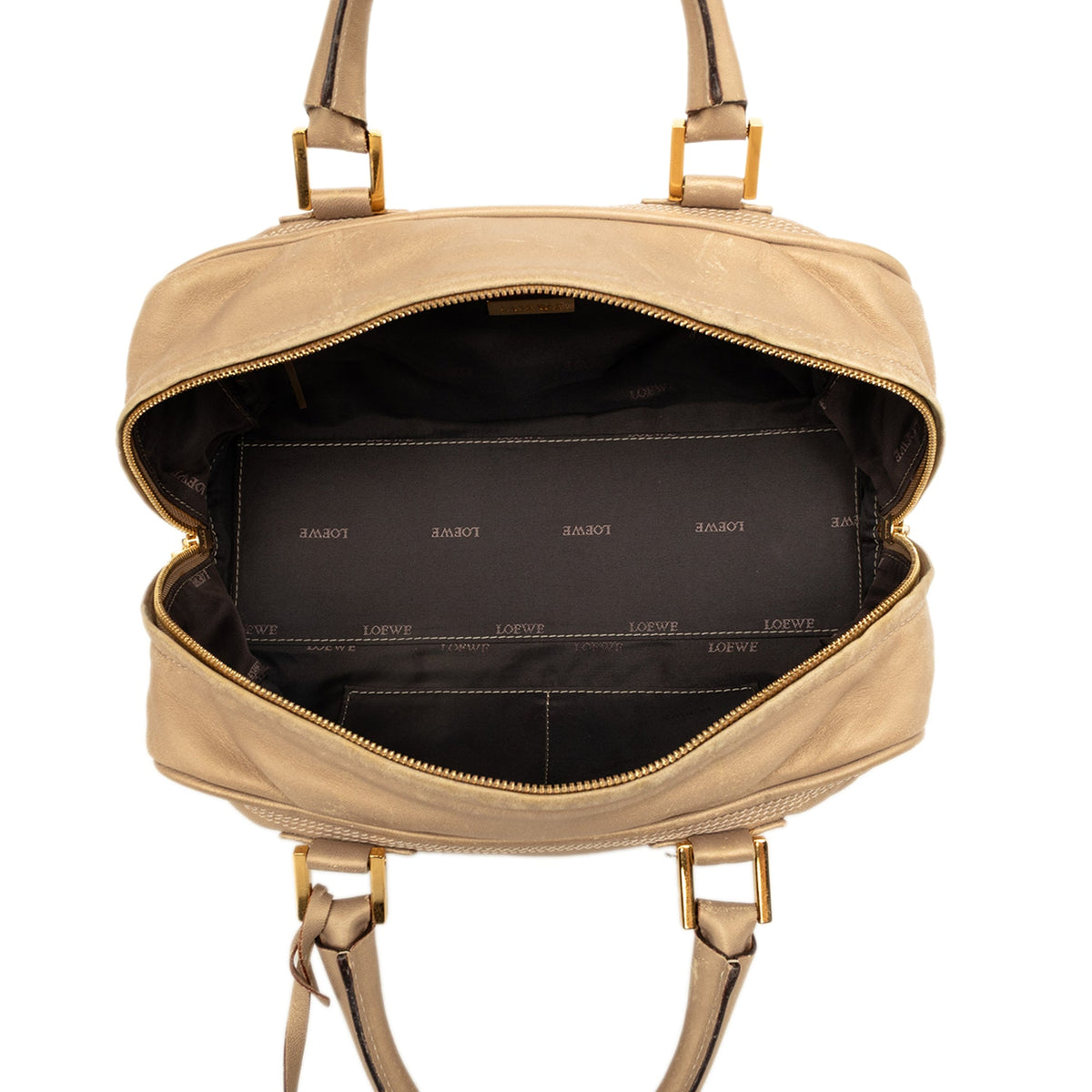 LOEWE Metallic Leather Amazona 28 — Gold