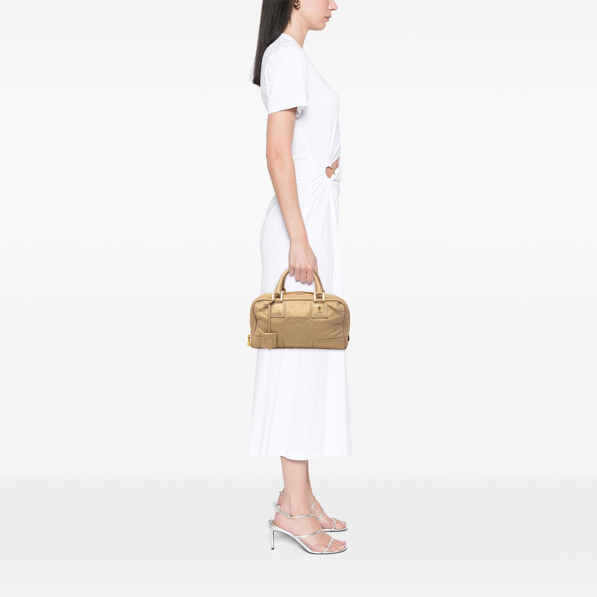 LOEWE Metallic Leather Amazona 28 — Gold