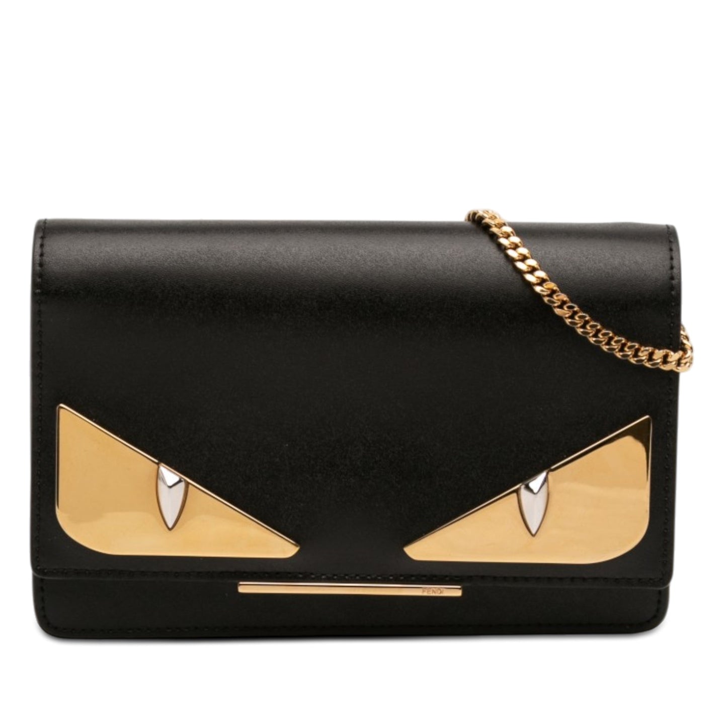 Fendi Leather Eye Monster Tube Wallet On Chain