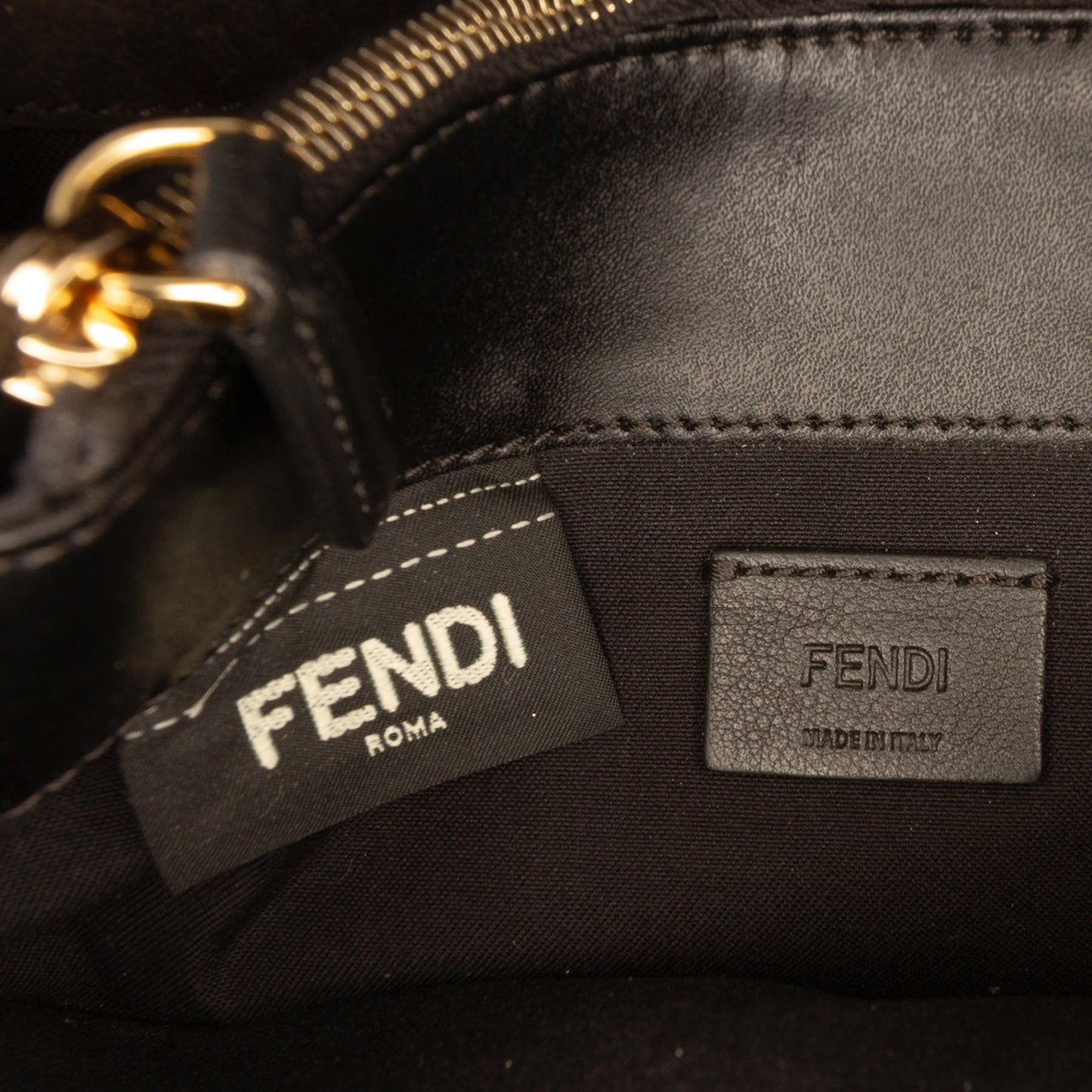 Fendi Leather Eye Monster Tube Wallet On Chain