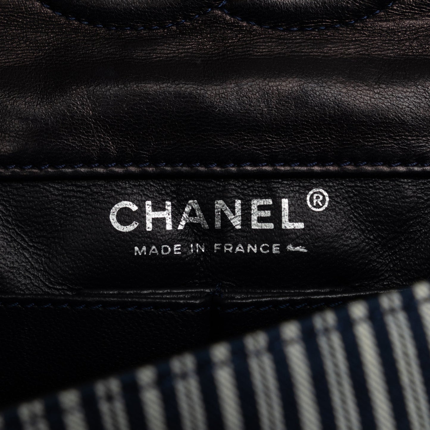 Chanel Medium Cotton Striped Double Flap