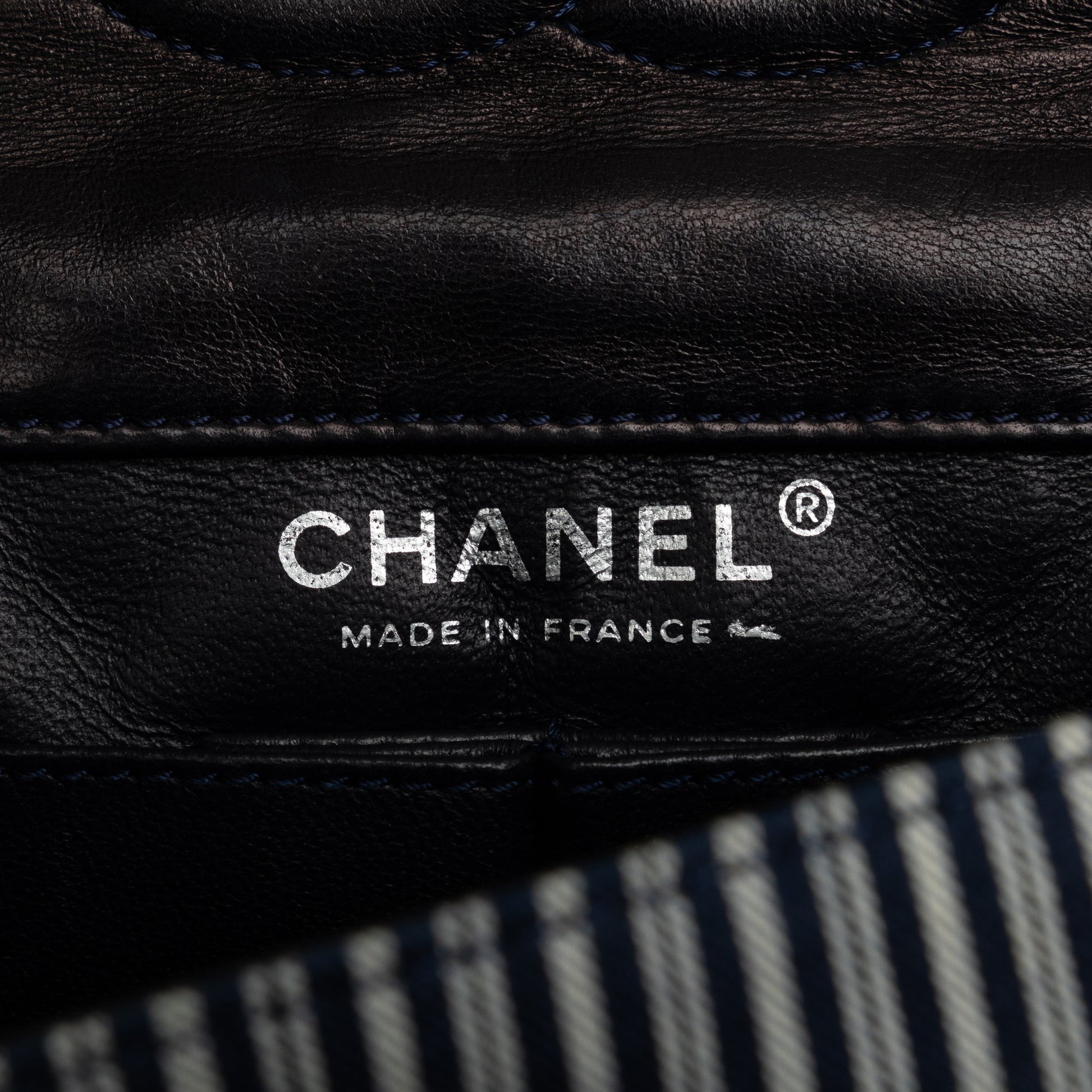 Chanel Medium Cotton Striped Double Flap