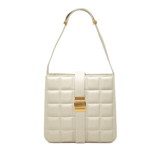Bottega Veneta Padded Nappa Marie Shoulder Bag — White
