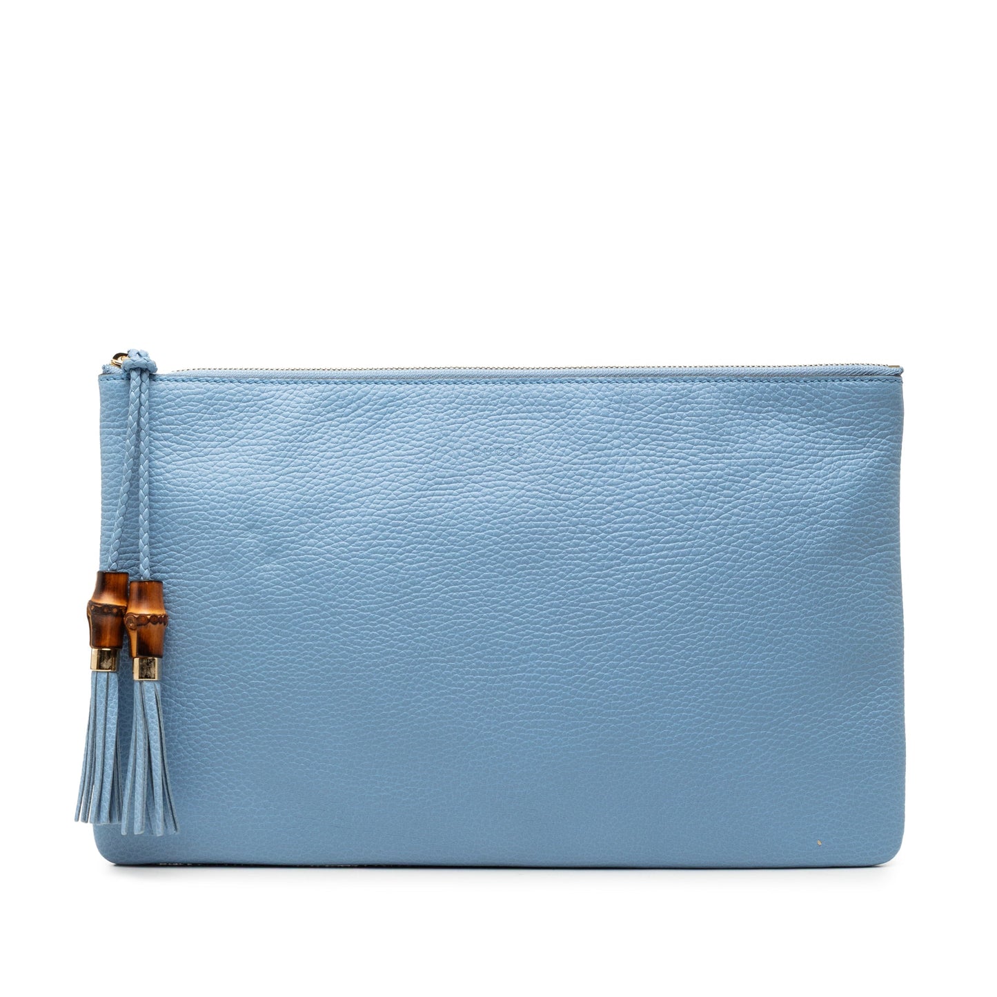 Gucci Calfskin Bamboo Tassel Clutch