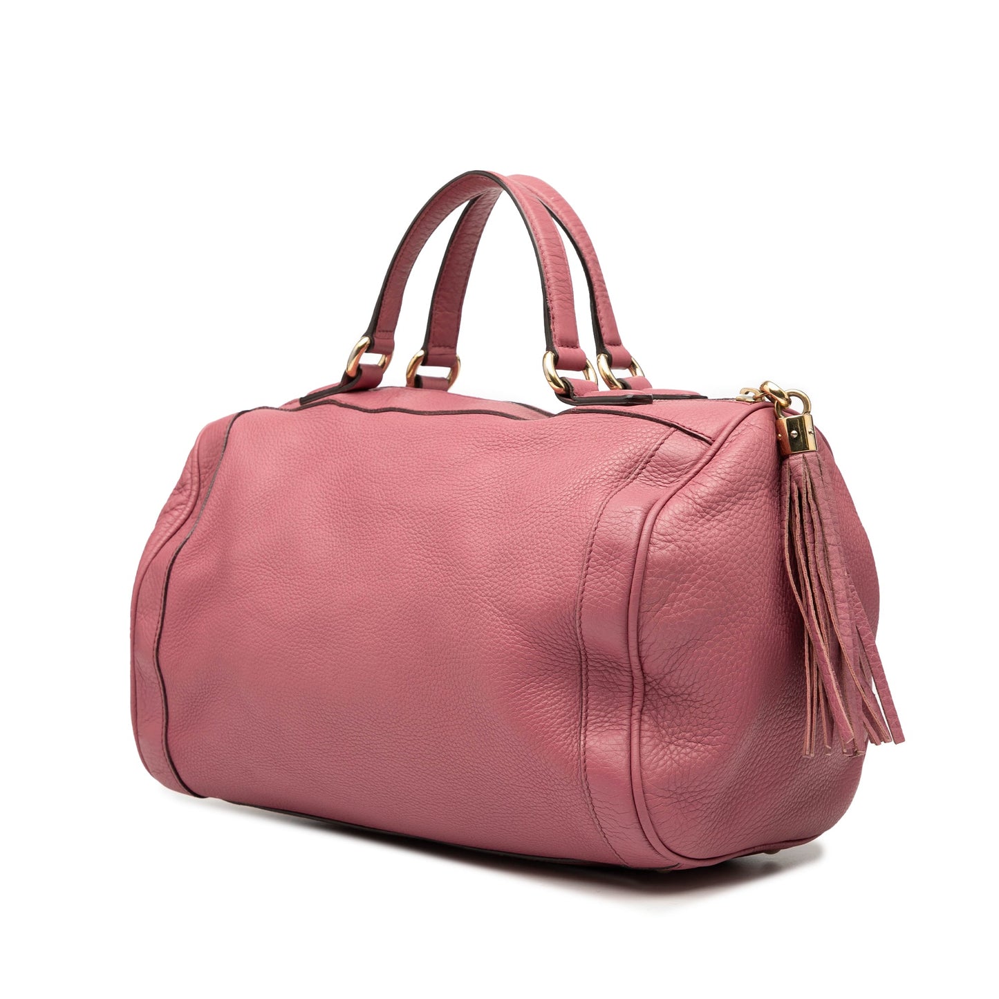 Gucci Medium Pebbled Calfskin Soho Boston Bag