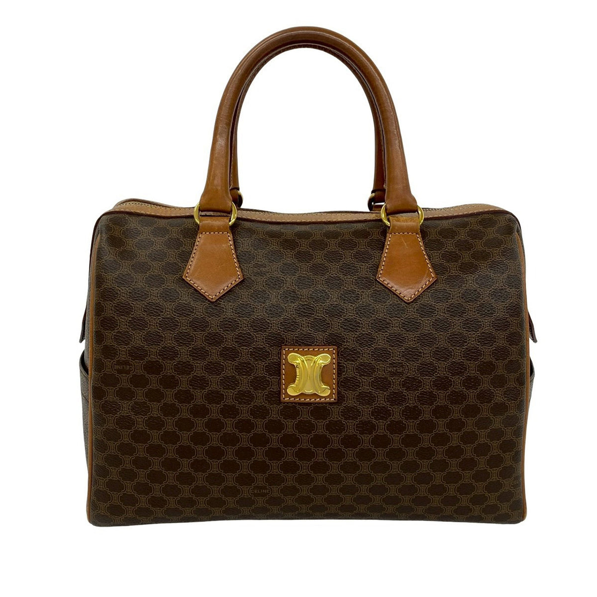Celine Macadam Coated Canvas Boston Bag