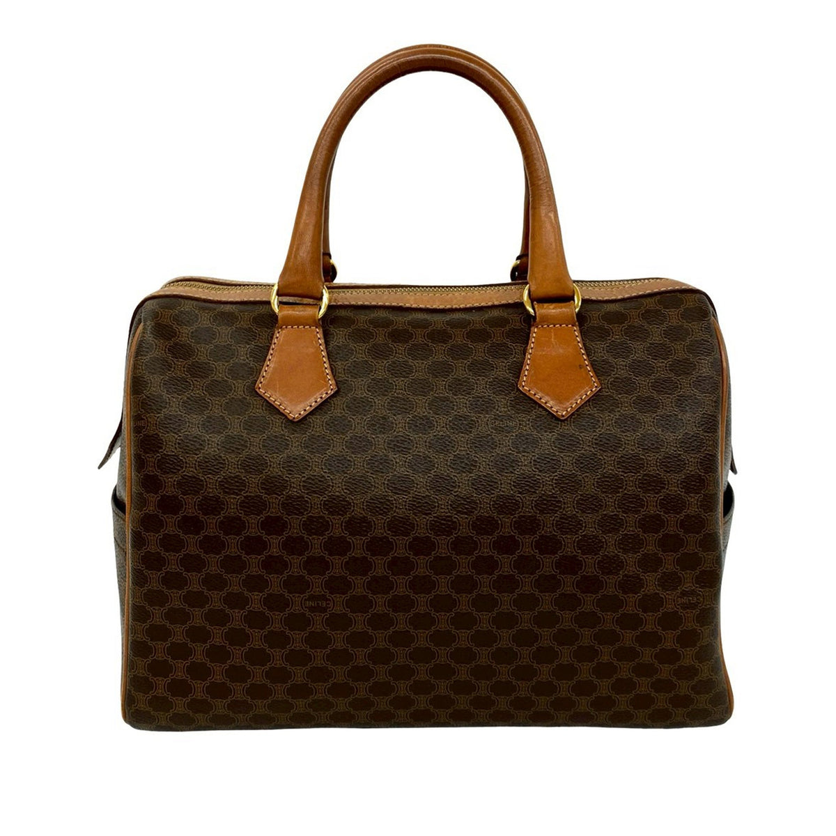 Celine Macadam Coated Canvas Boston Bag