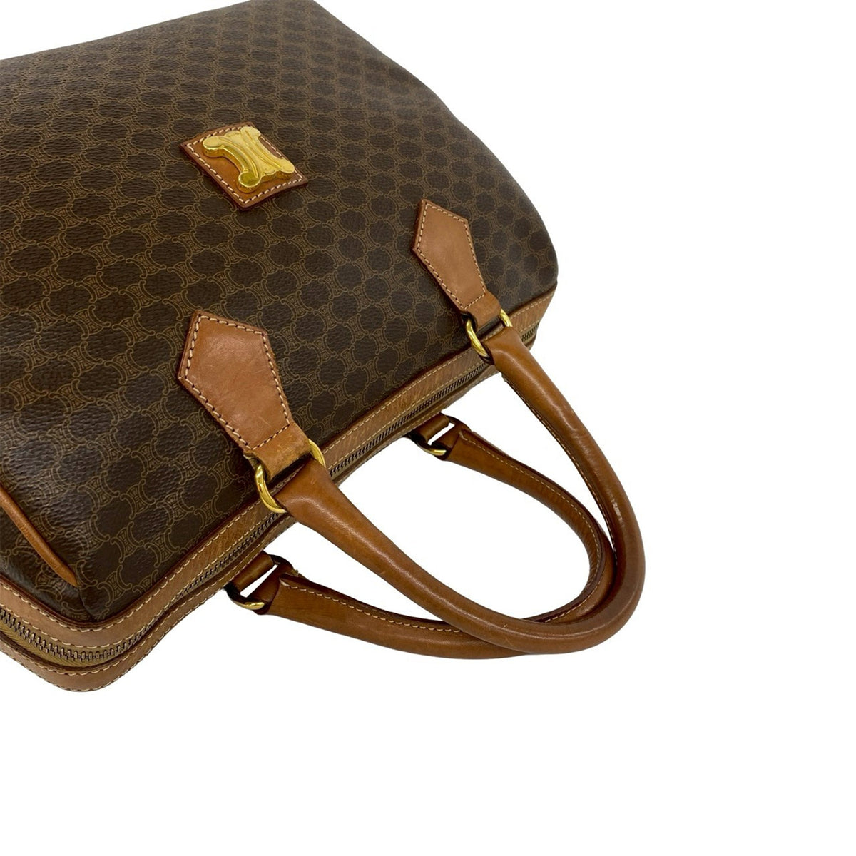 Celine Macadam Coated Canvas Boston Bag