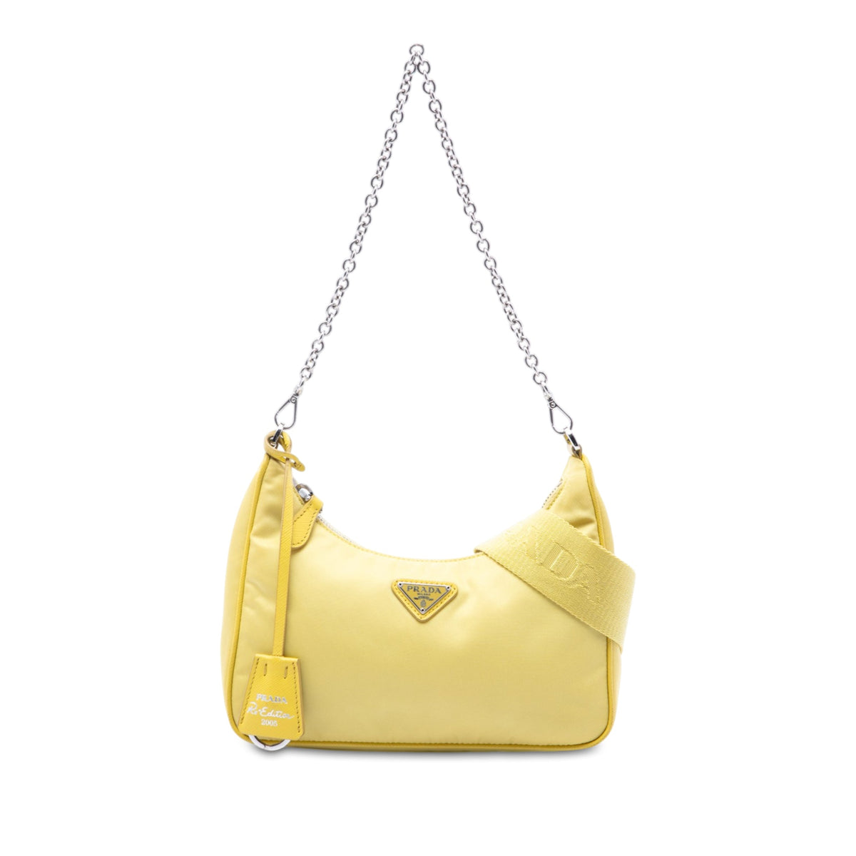 Prada Mini Tessuto Re Edition 2005 Satchel — Yellow