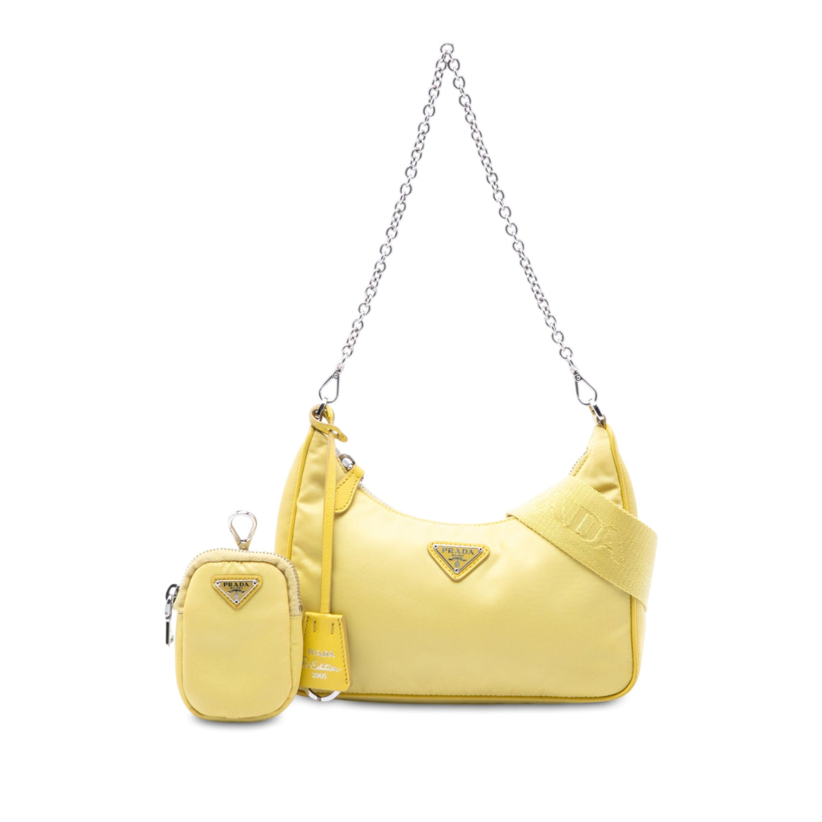 Prada Mini Tessuto Re Edition 2005 Satchel — Yellow