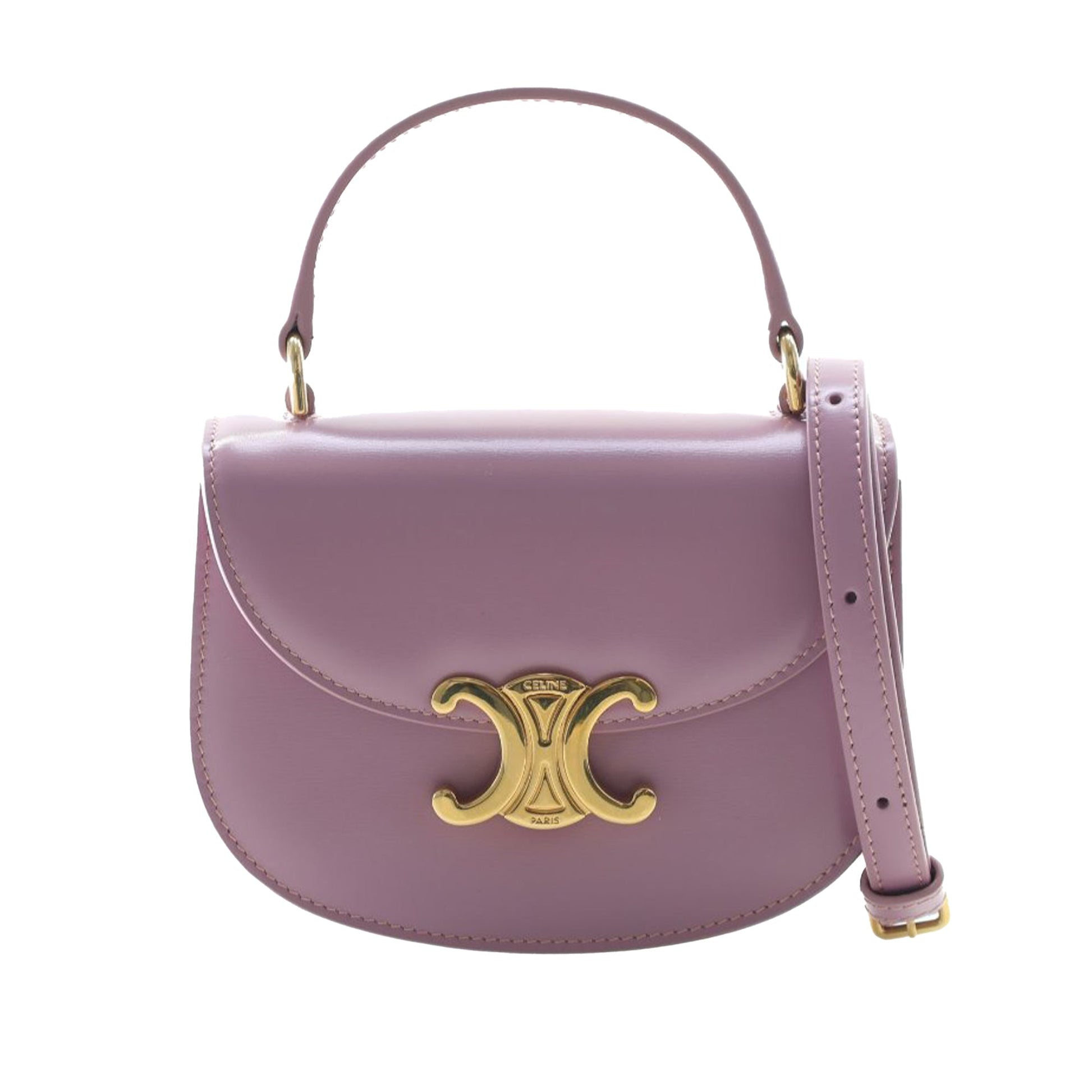 Celine Mini Shiny Calfskin Besace Clea Satchel
