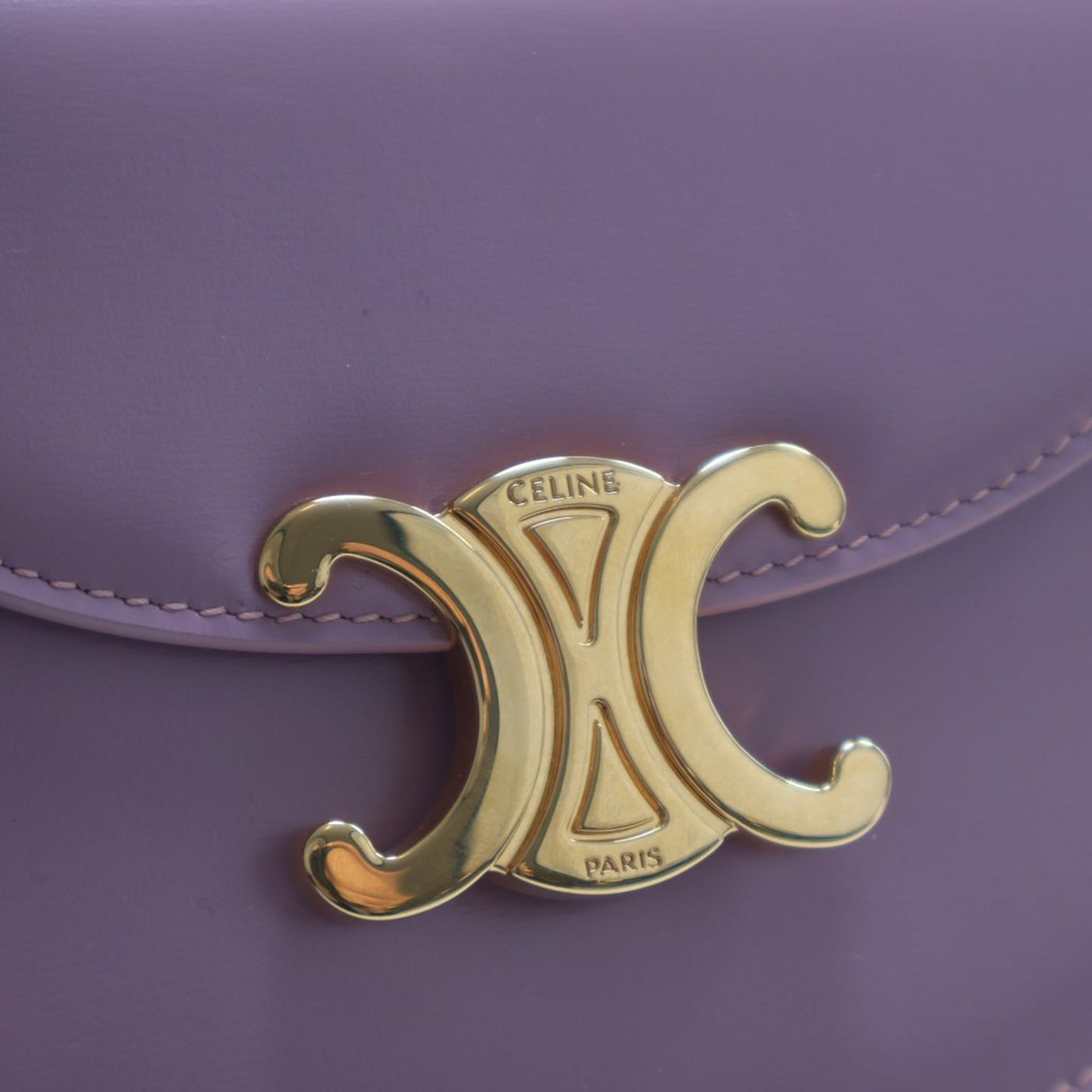 Celine Mini Shiny Calfskin Besace Clea Satchel