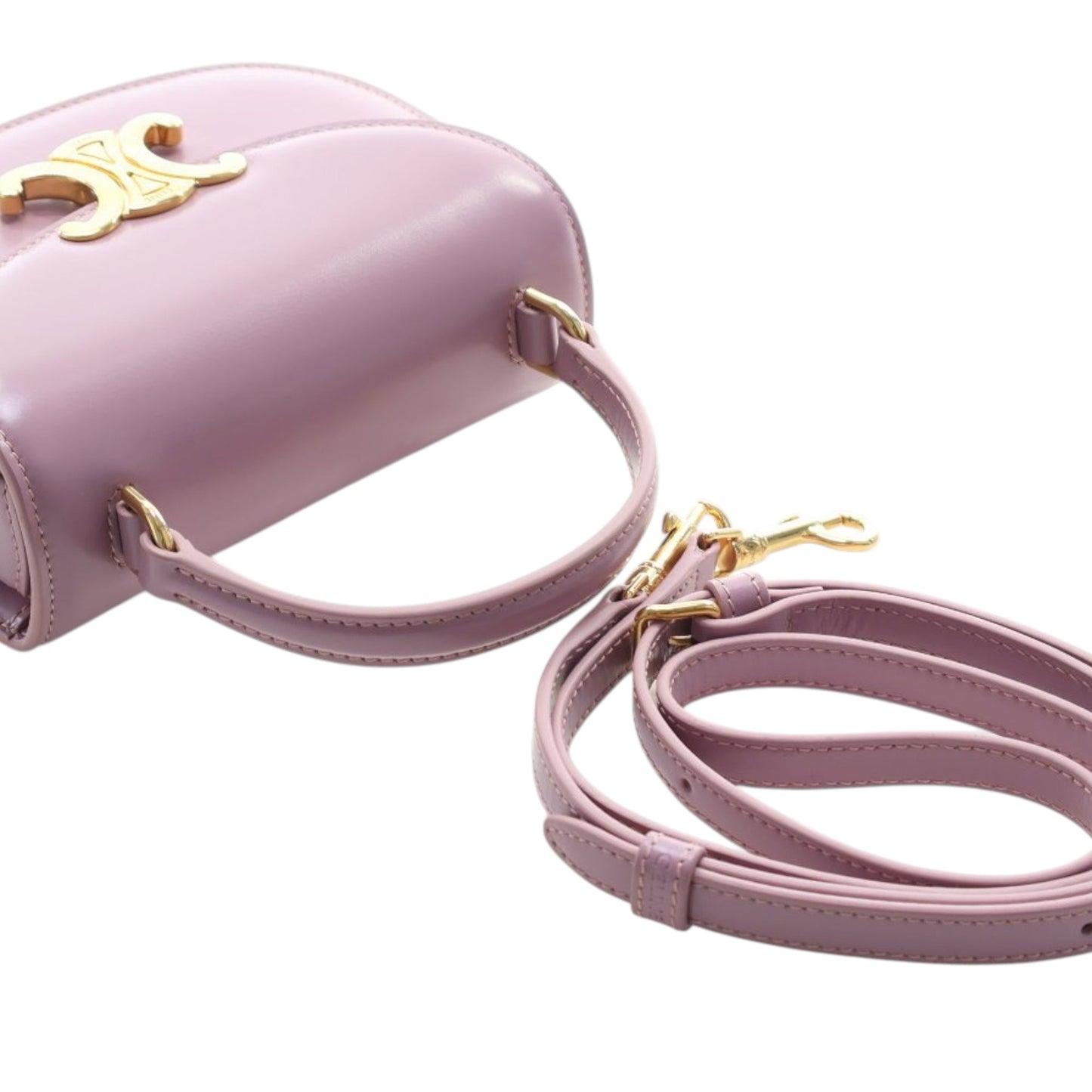 Celine Mini Shiny Calfskin Besace Clea Satchel