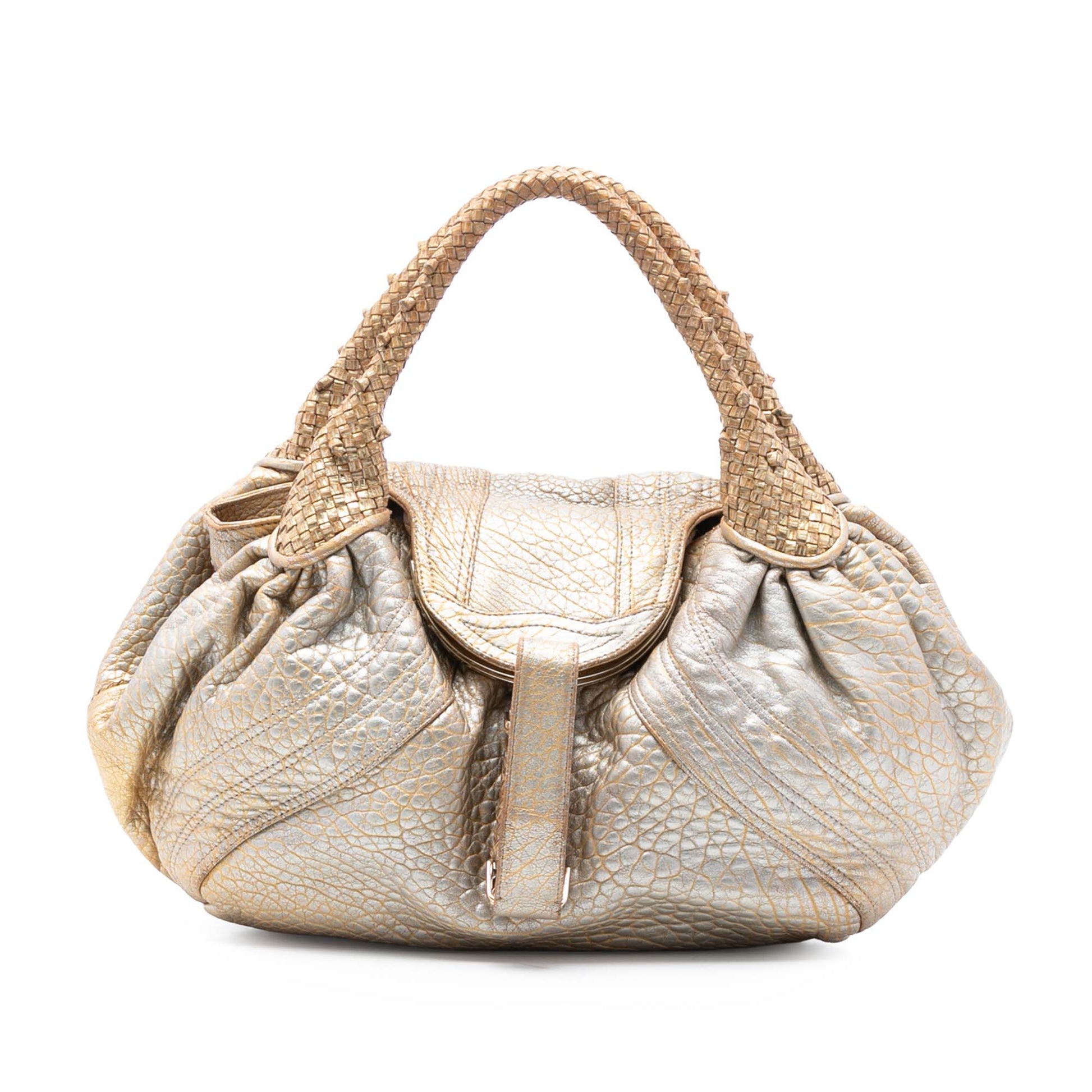 Fendi Bimetal Nappa Spy Hobo