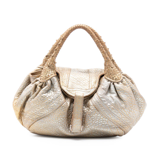 Fendi Bimetal Nappa Spy Hobo