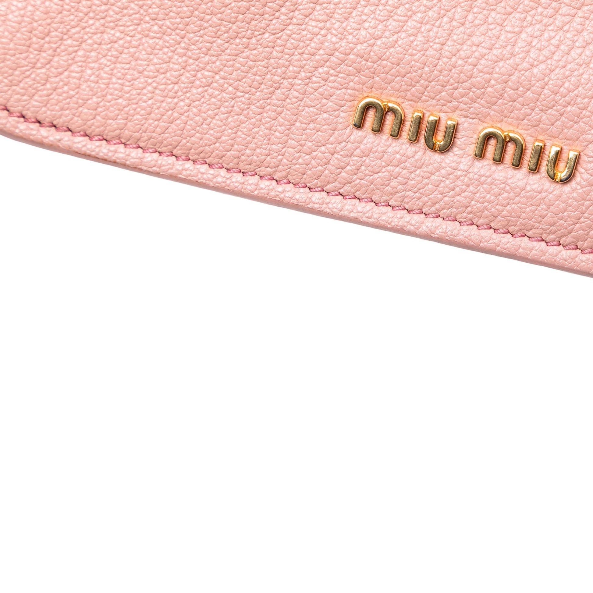 Miu Miu Studded Goatskin Madras Crystal Crossbody