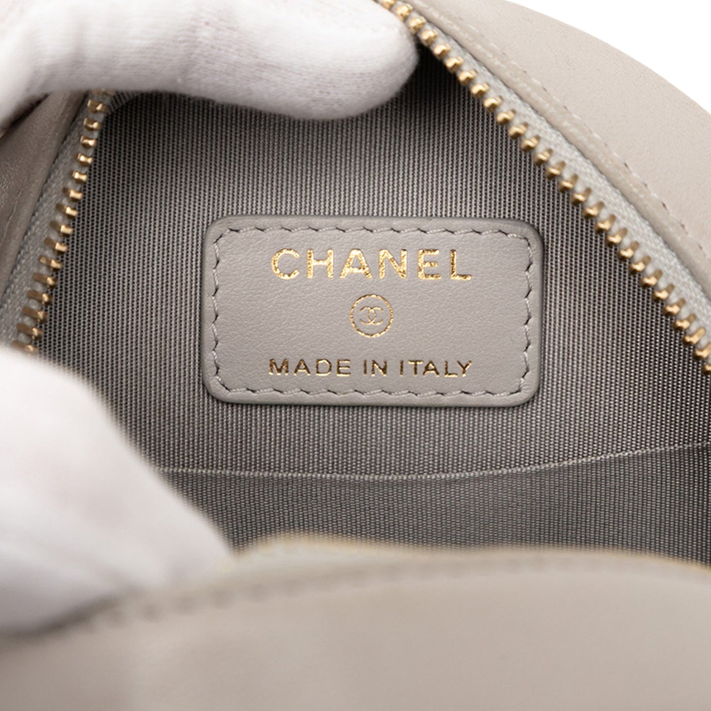 Chanel Lambskin 19 Round Clutch with Chain