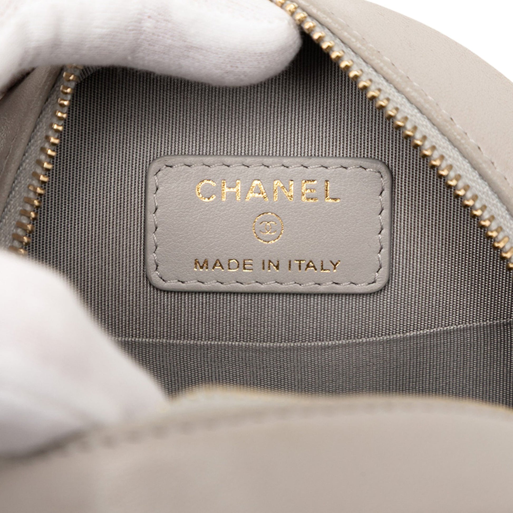 Chanel Lambskin 19 Round Clutch with Chain