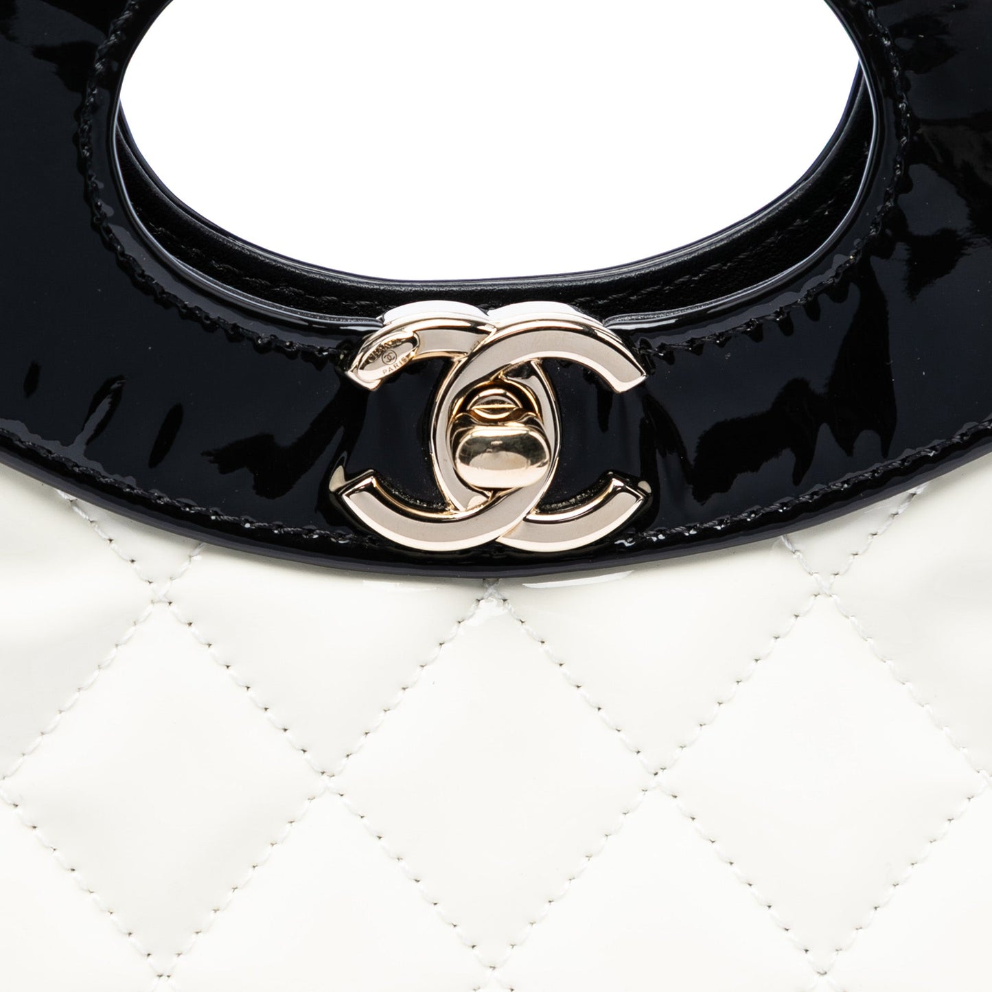 Chanel Mini Bicolor Quilted Patent 31 Shopping Bag