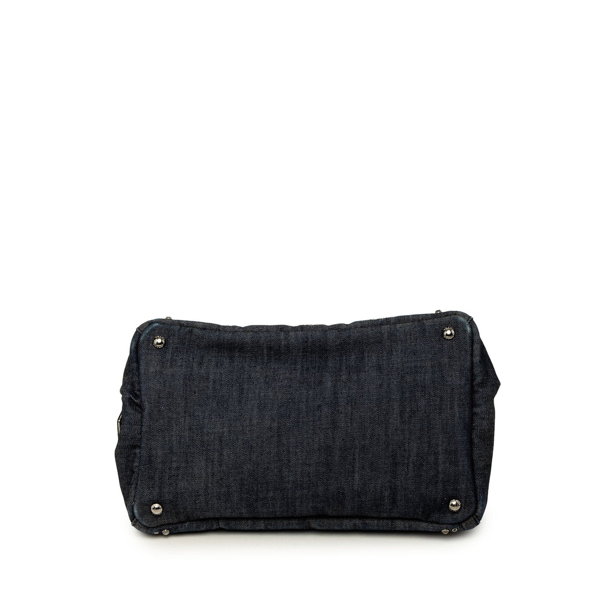 Prada Denim Canapa Bijoux and Grommet Tote