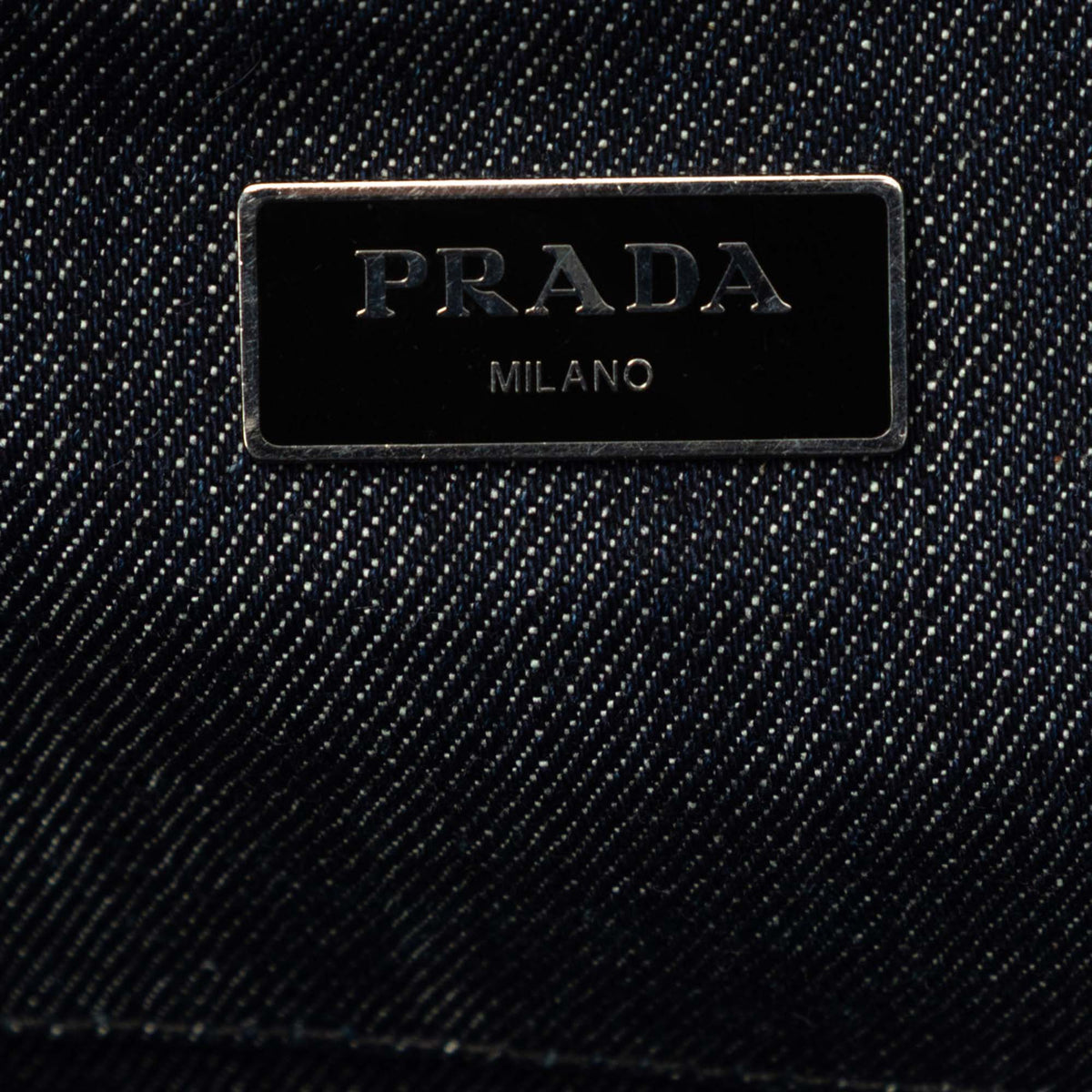 Prada Denim Canapa Bijoux and Grommet Tote