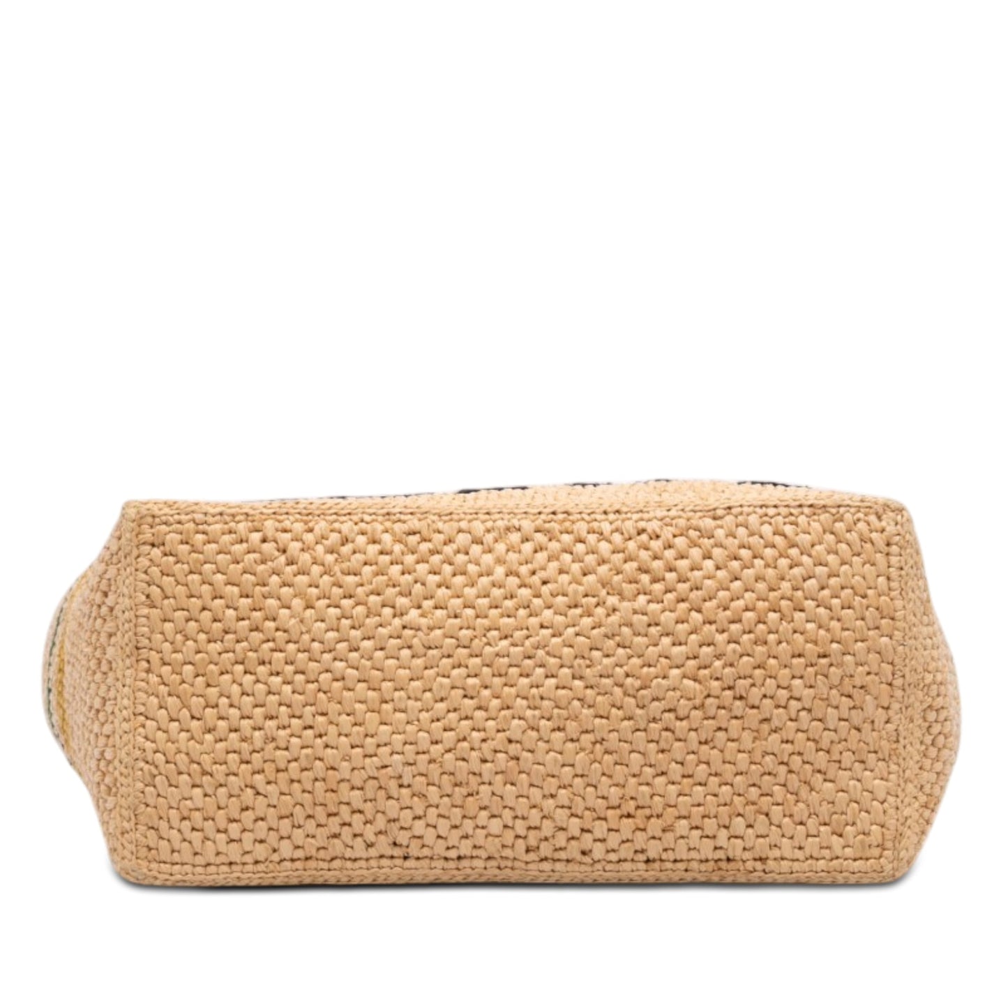 LOEWE Paulas Ibiza Medium Raffia Striped Font Tote