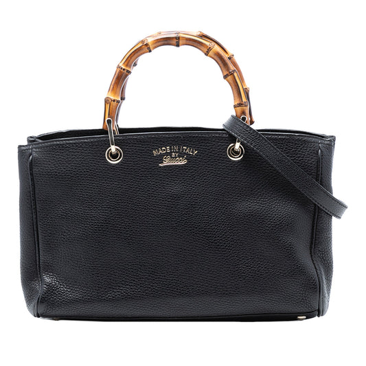Gucci Medium Calfskin Bamboo Shopper Satchel