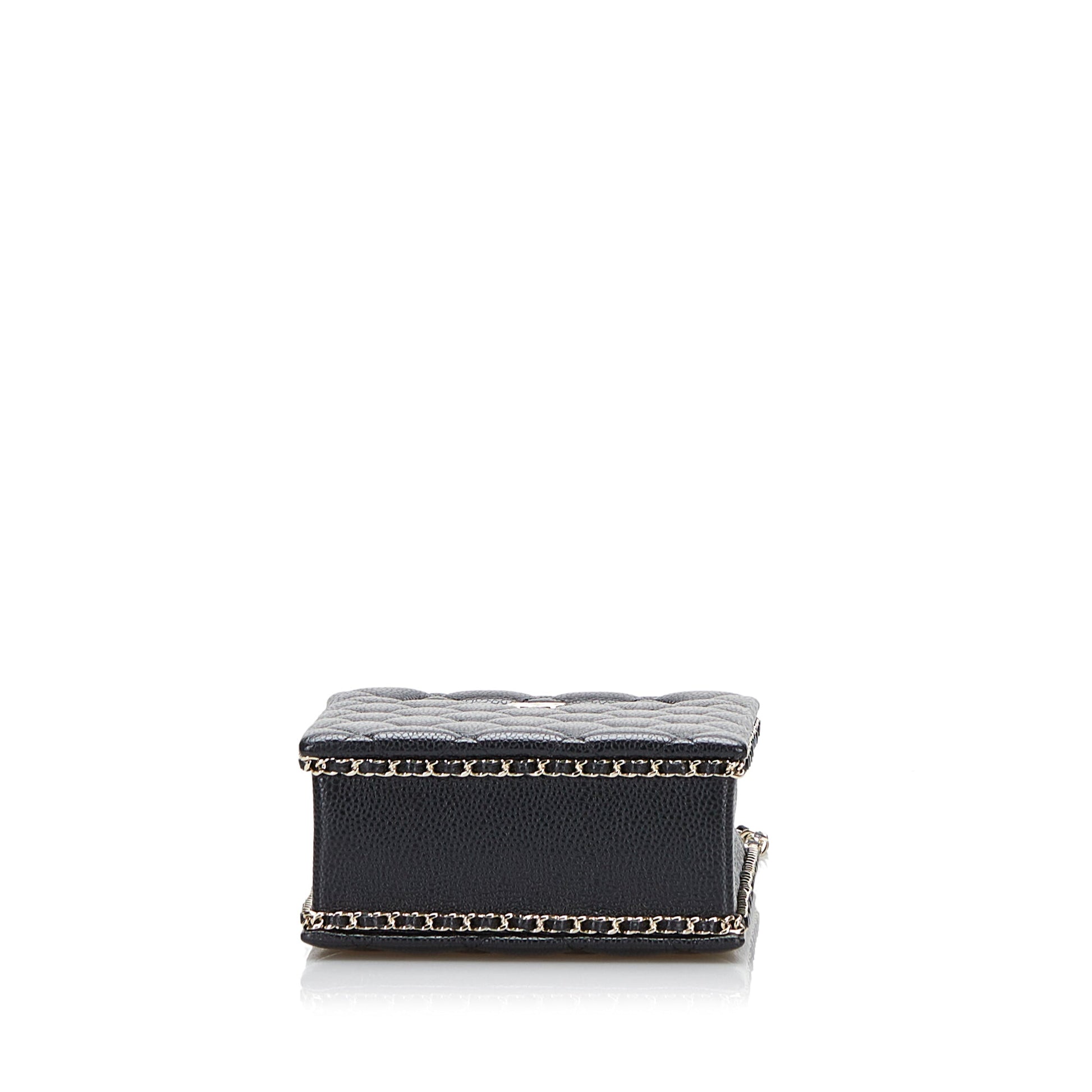 Chanel Mini Caviar Chain Around Cut Out Evening Bag