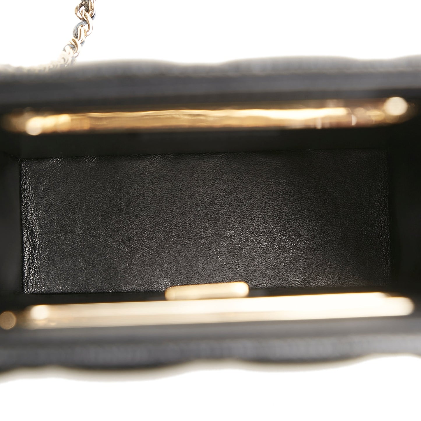 Chanel Mini Caviar Chain Around Cut Out Evening Bag