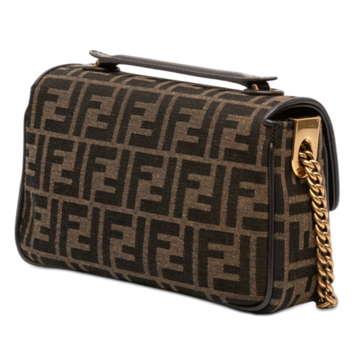 Fendi Zucca Canvas Chain Midi Baguette