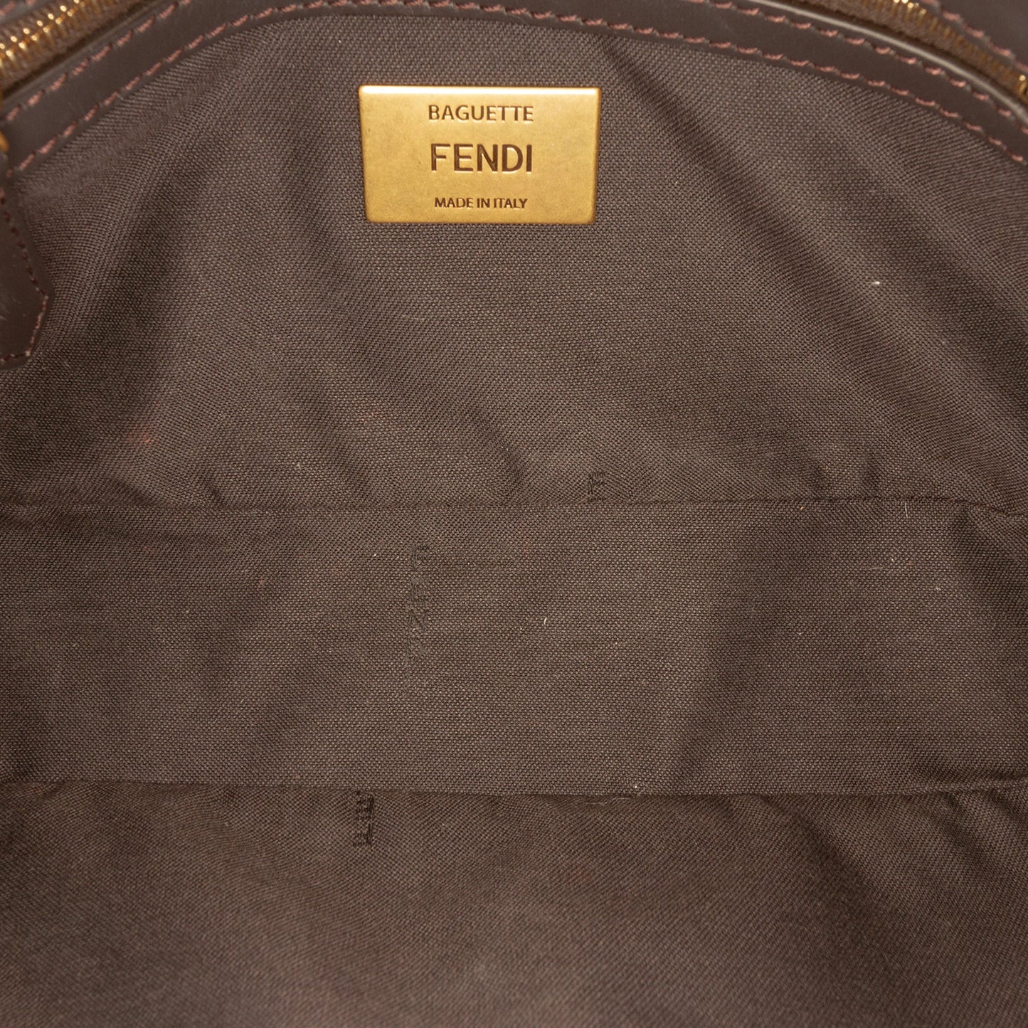 Fendi Zucca Canvas Chain Midi Baguette