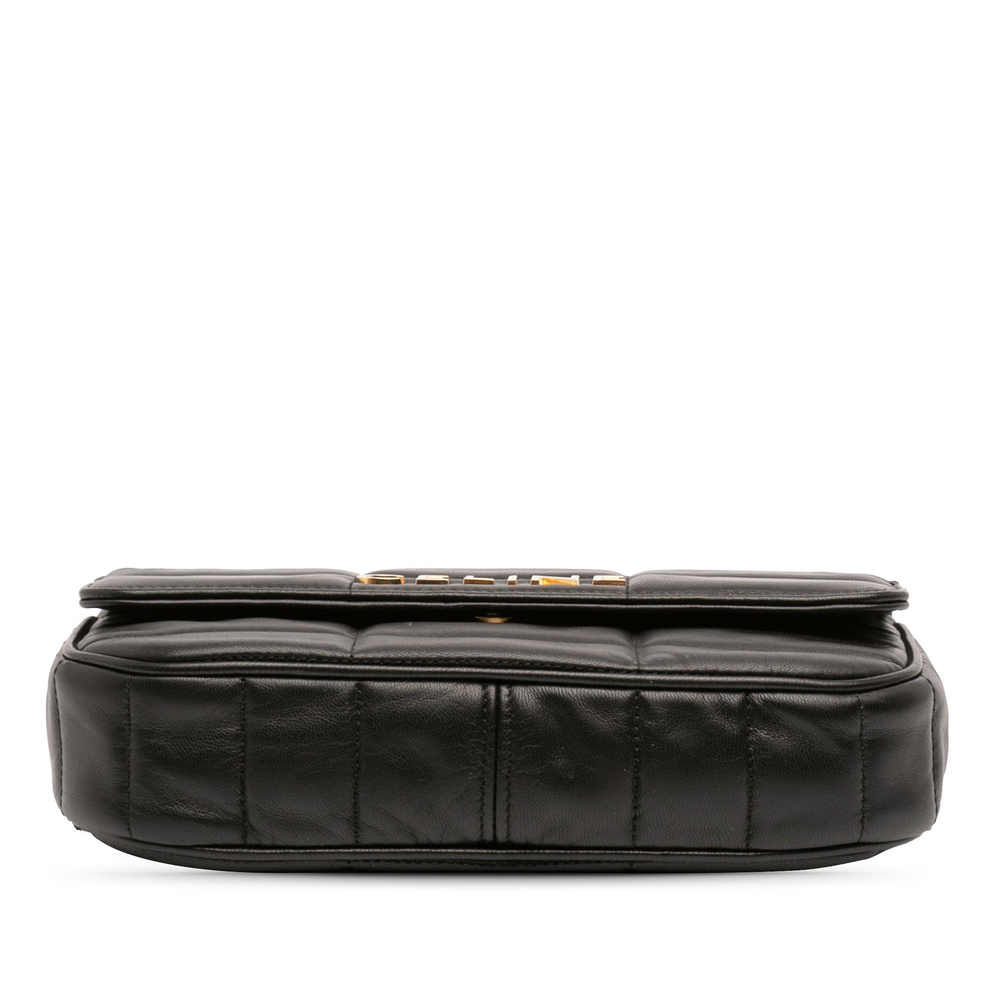 Celine Matelasse Goatskin Monochrome Chain Shoulder Bag