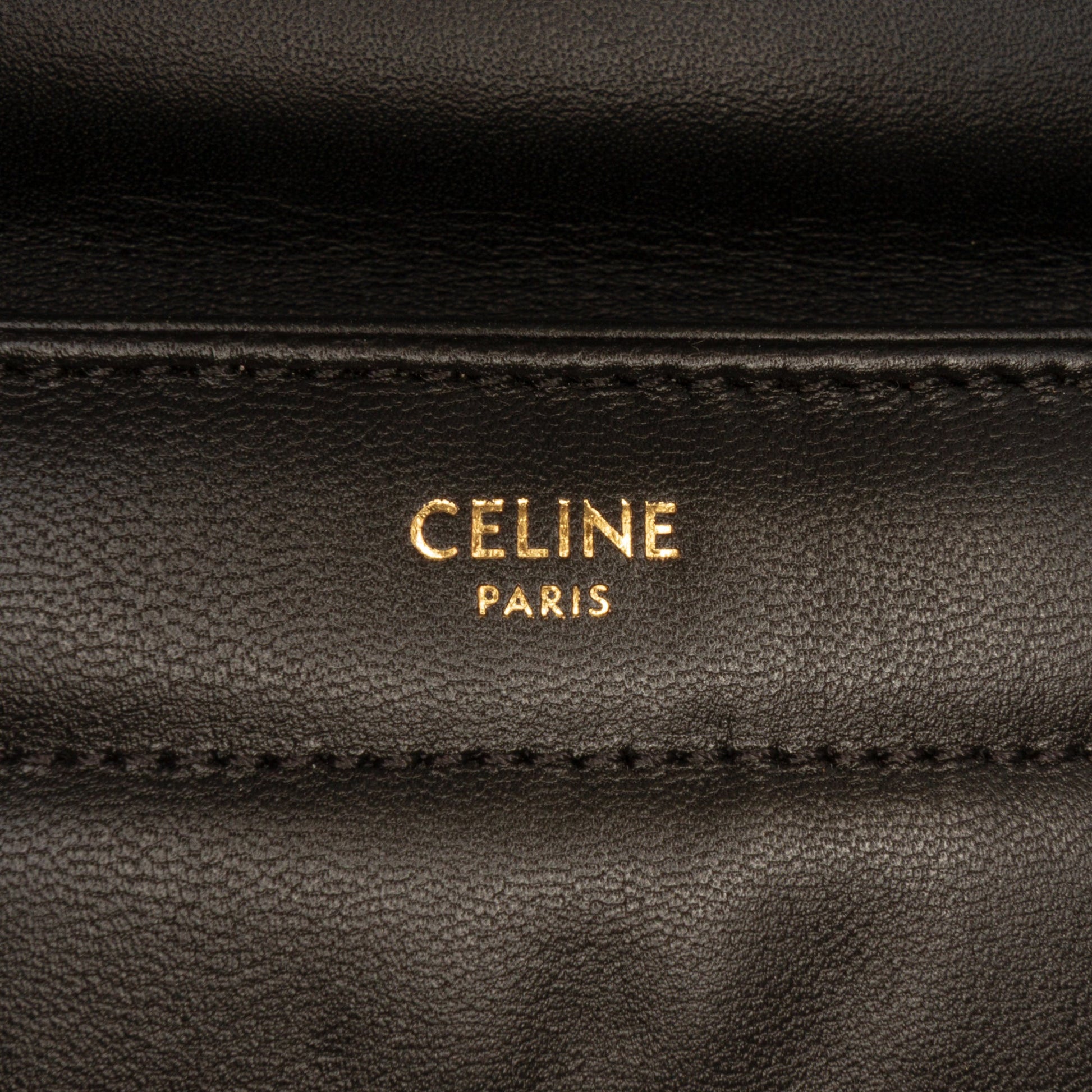 Celine Matelasse Goatskin Monochrome Chain Shoulder Bag