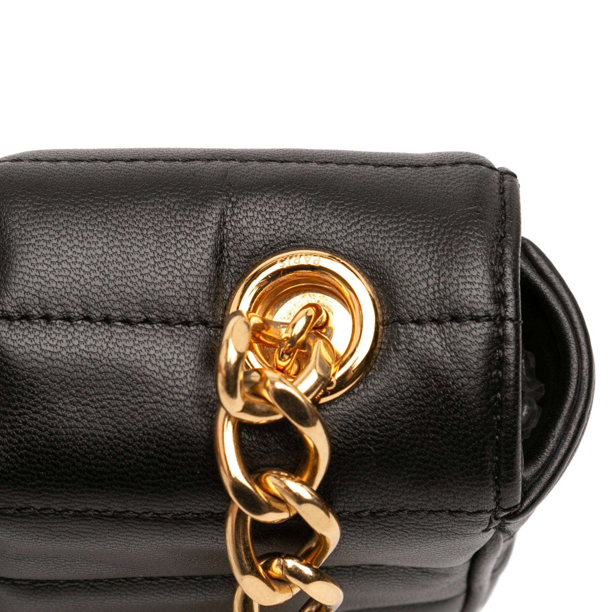 Celine Matelasse Goatskin Monochrome Chain Shoulder Bag